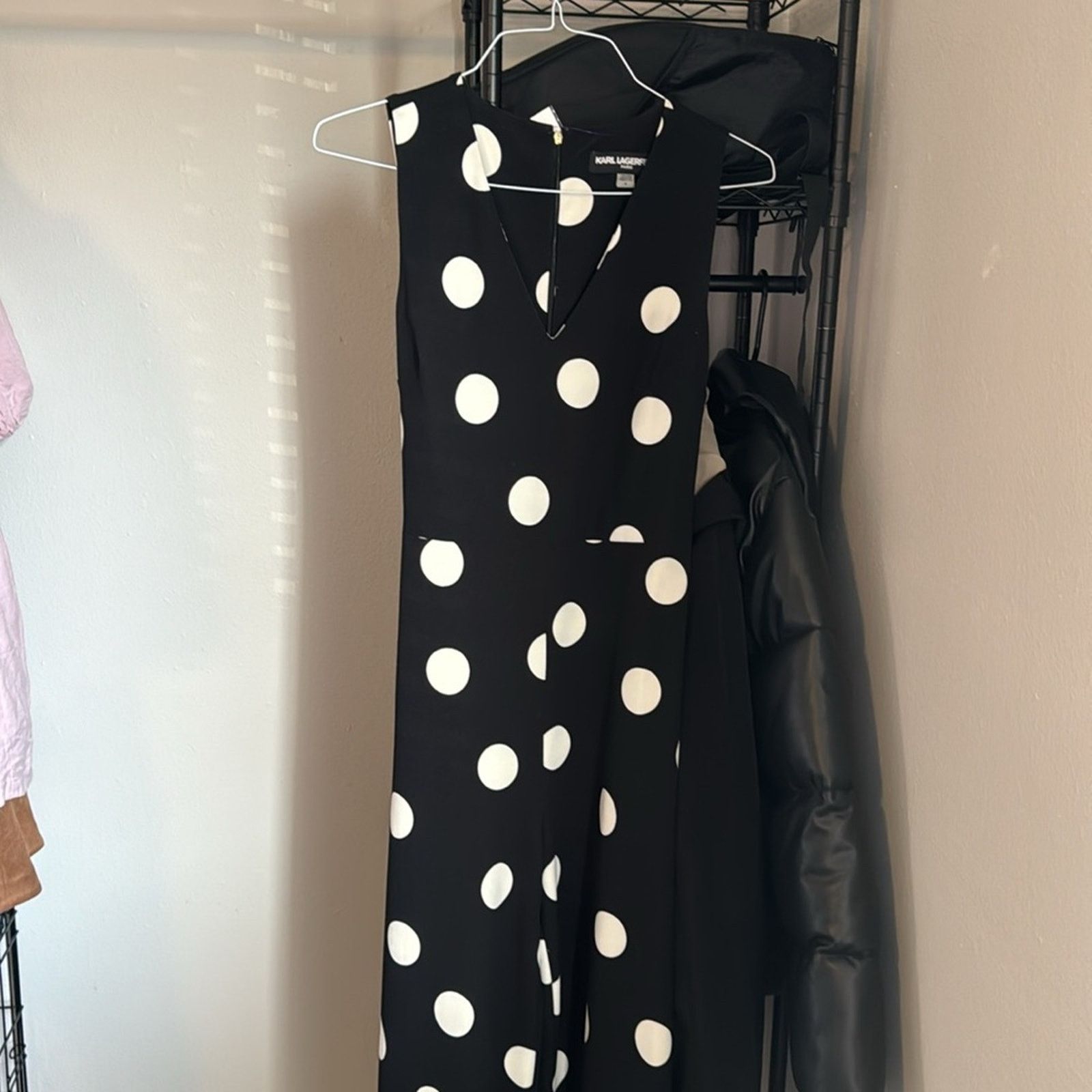 Karl Lagerfeld Karl Lagerfeld Polka Dot Wide Leg Jumpsuit Size 30" / US 8 / IT 44 - 2 Thumbnail