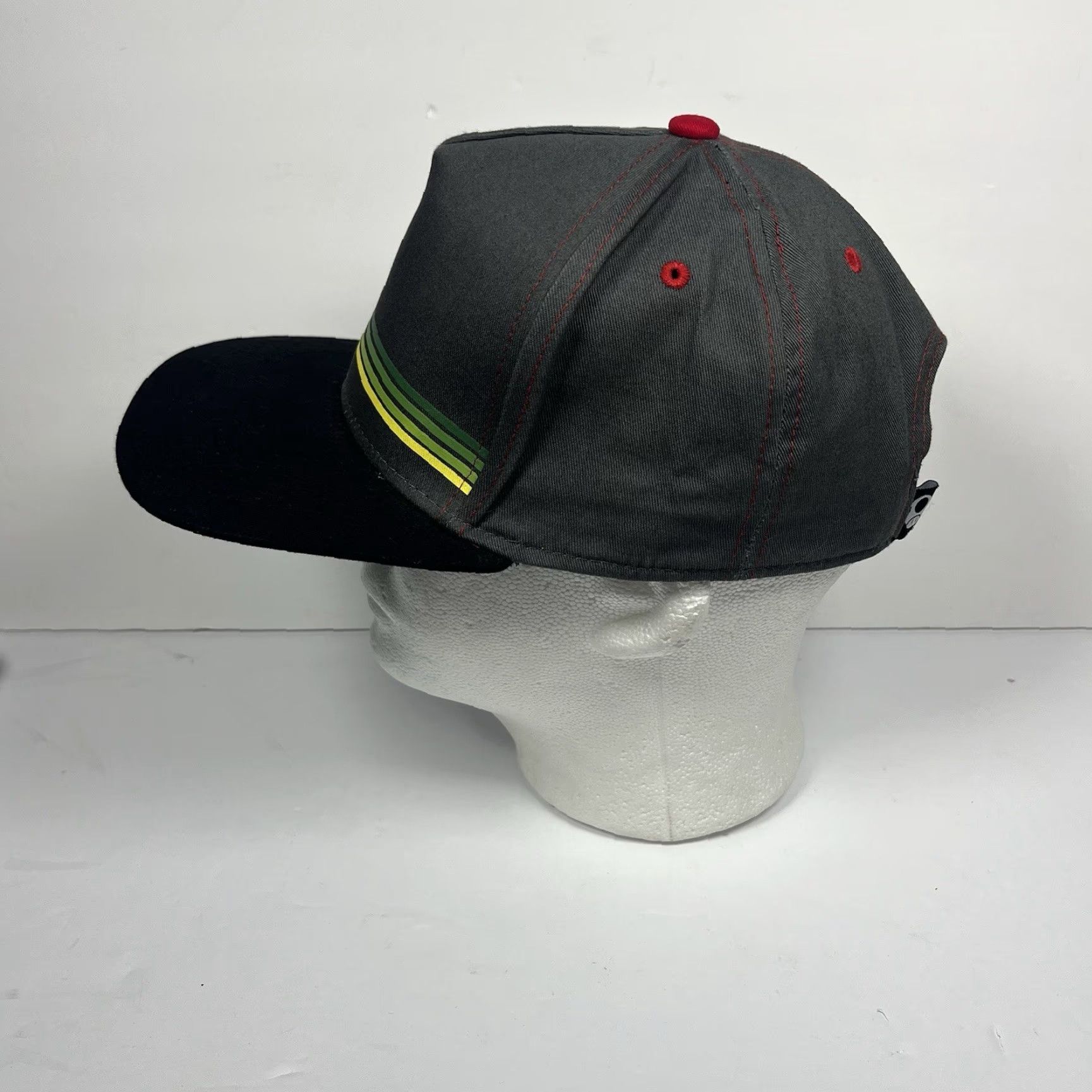 Nintendo VINTAGE Super Mario Bros SnapBack Hat Piranha Plant In Tunnel Official Nintendo 2018 Bonafide Mario Snapback Men One Size Black Cotton Adjustable Hat Size ONE SIZE - 2 Thumbnail