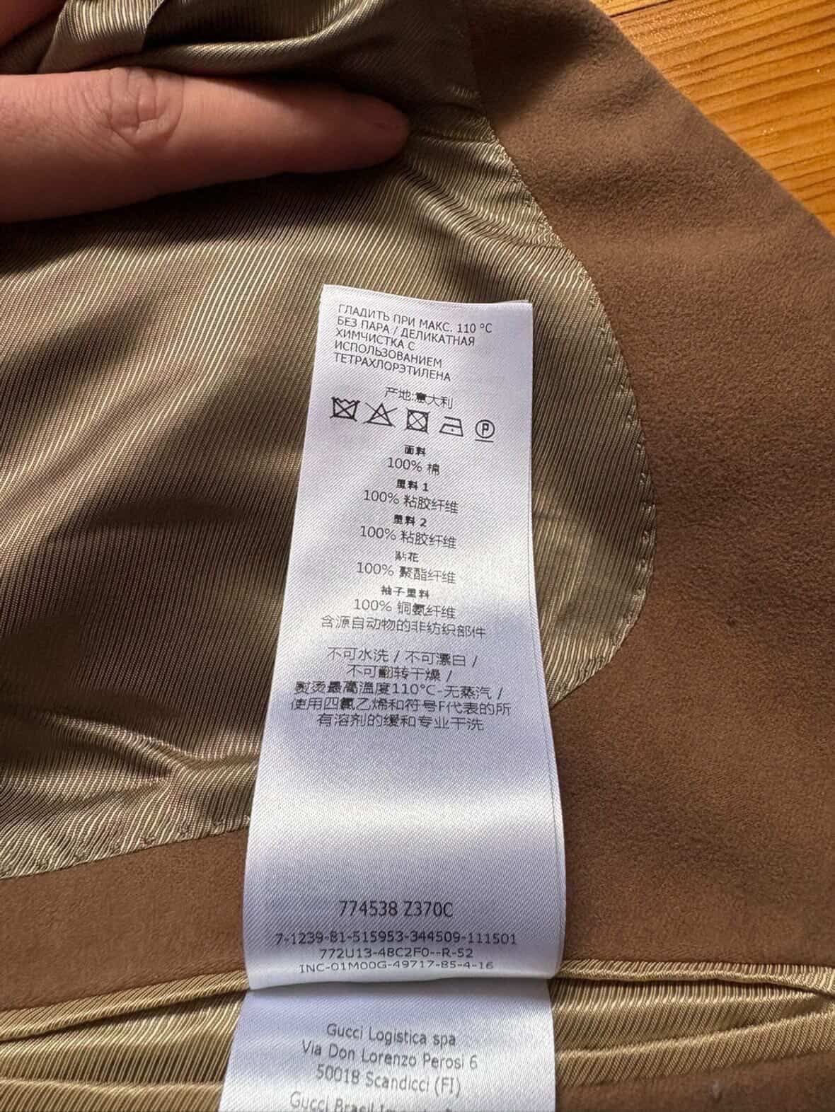 Gucci Gucci mens single breasted coat Size US L / EU 52-54 / 3 - 8 Thumbnail