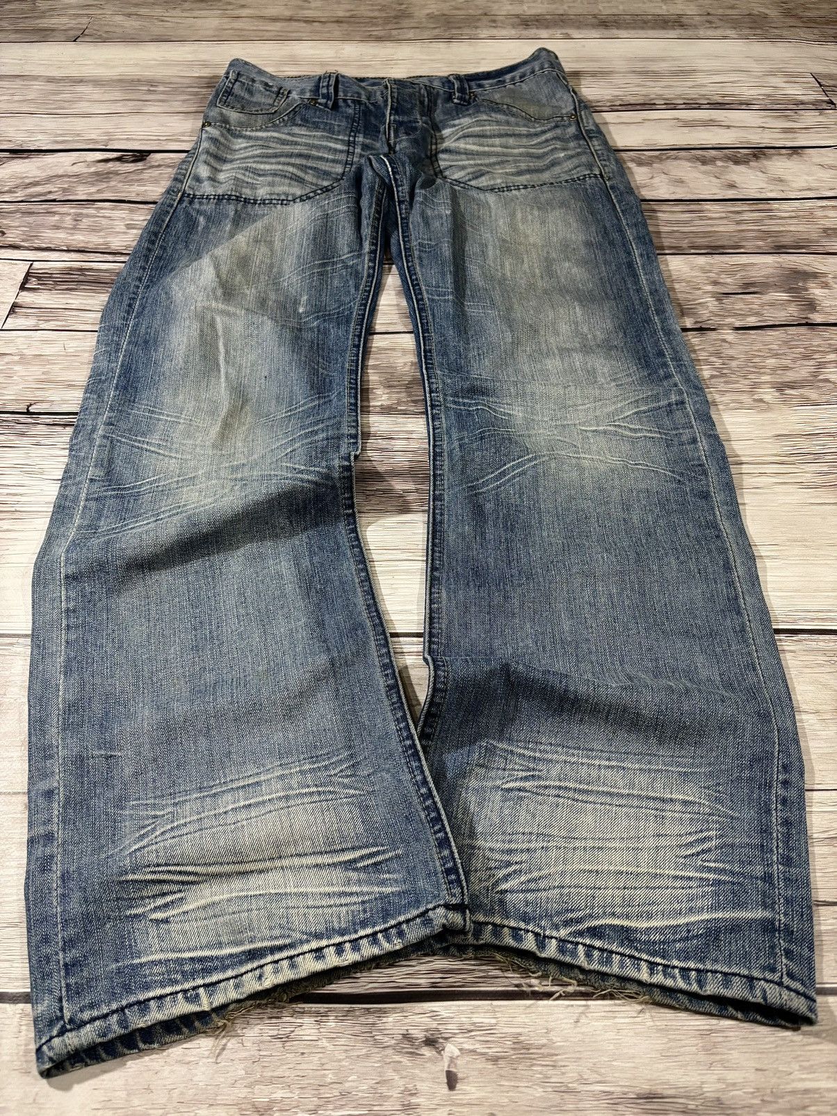 JNCO × Japanese Brand Vintage Baggy Rap sk8 Jnco Style Washed Jeans y2k Size US 32 / EU 48 - 1 Thumbnail