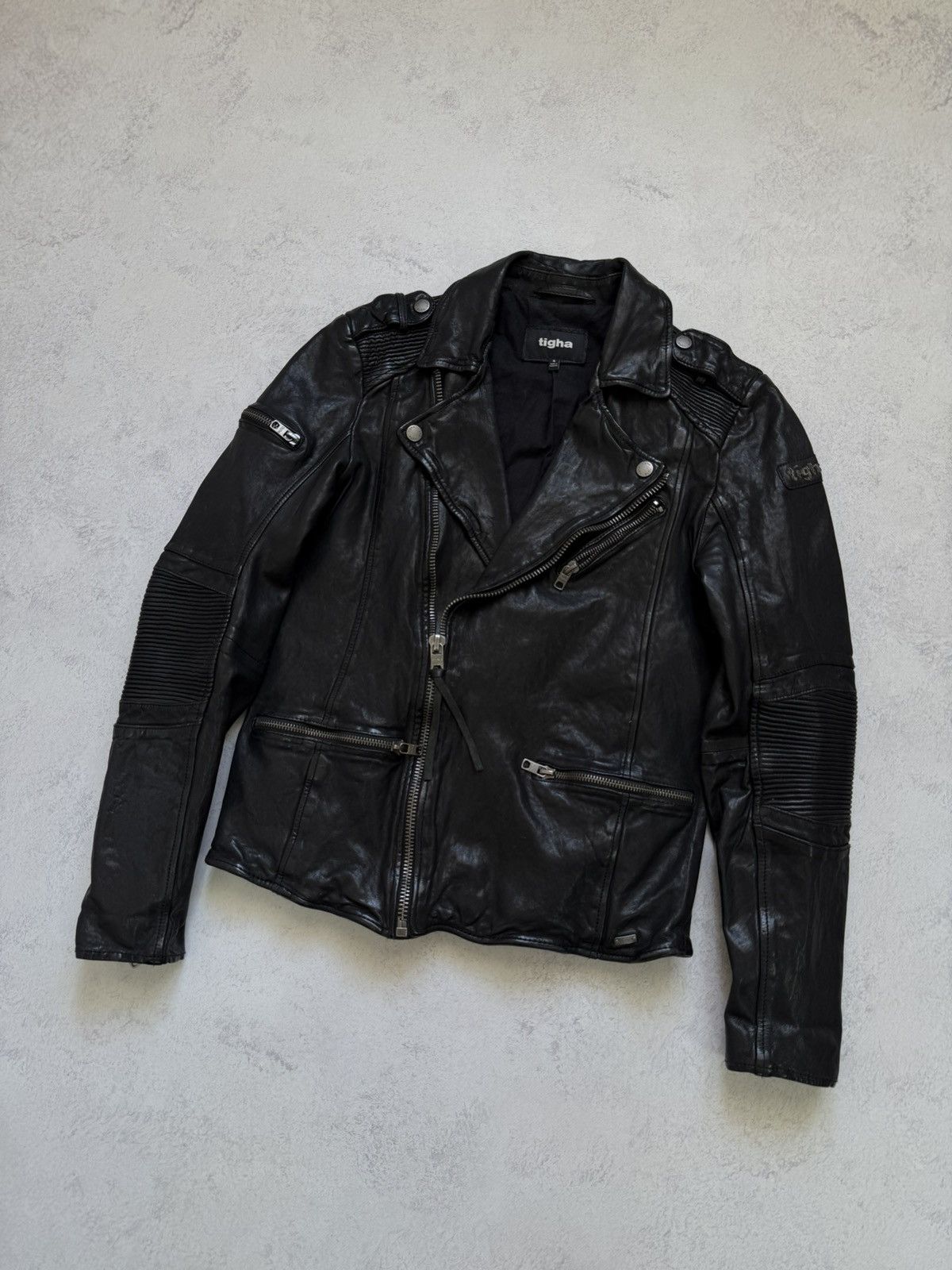 tigha Tigha "James" 10th Anniversary Leather Biker Jacket Moto Size US S / EU 44-46 / 1 - 2 Thumbnail