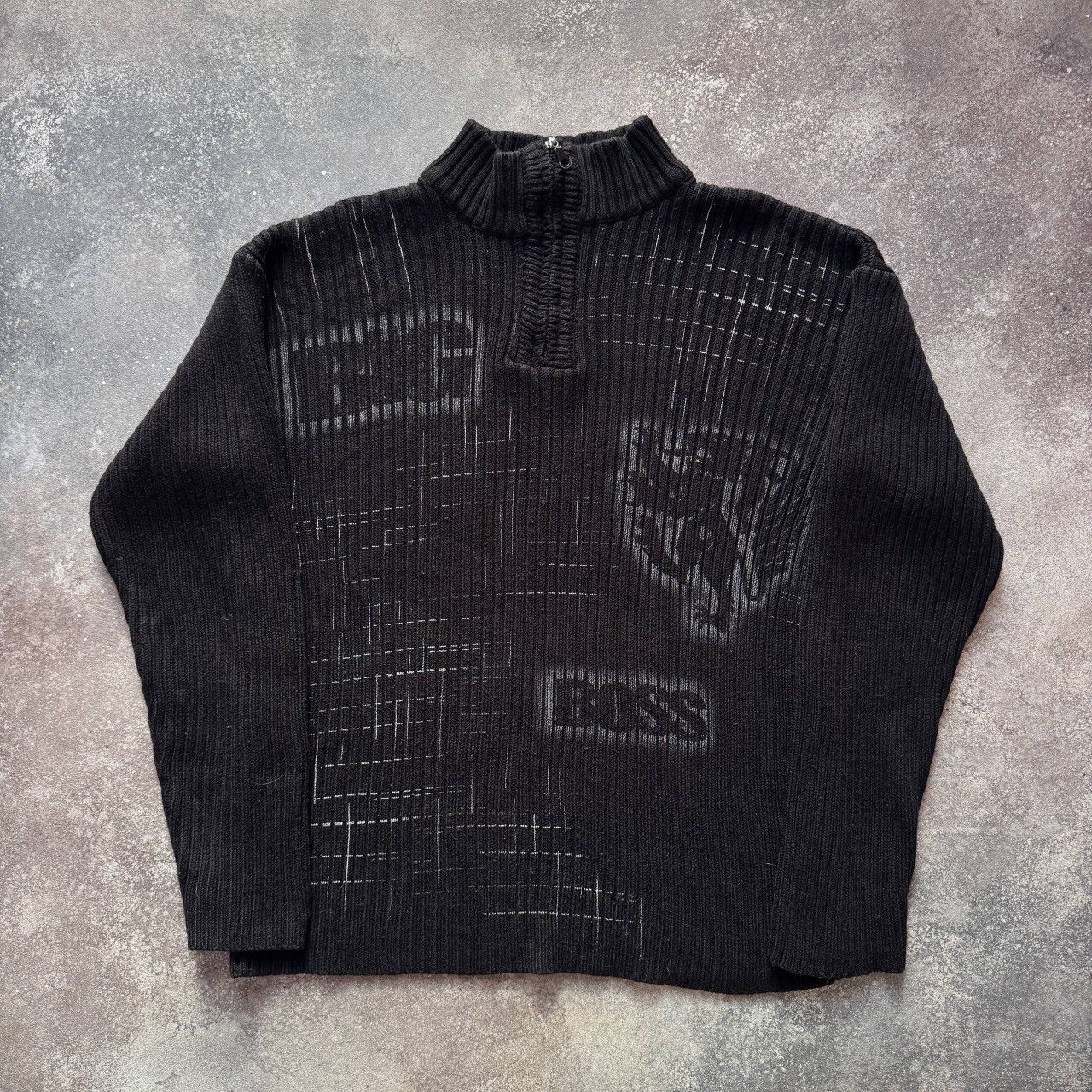 Hysteric Glamour Diesel Style Y2K Vintage Punk Opium Ribbed Knit Sweater Size US XL / EU 56 / 4 - 1 Thumbnail