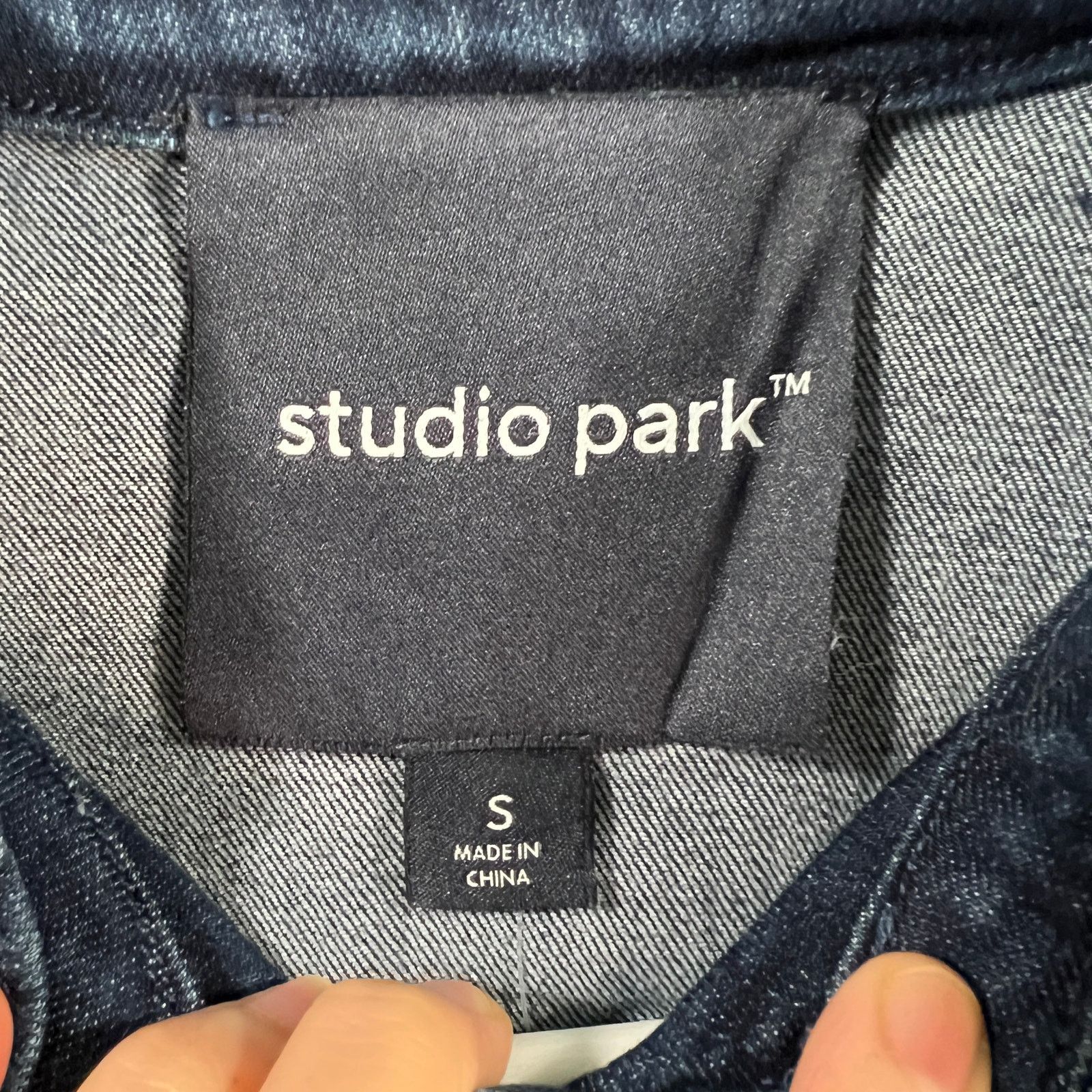 Other Studio Park x Jane Treacy Denim Jacket Size S Dark Wash Size S / US 4 / IT 40 - 3 Thumbnail