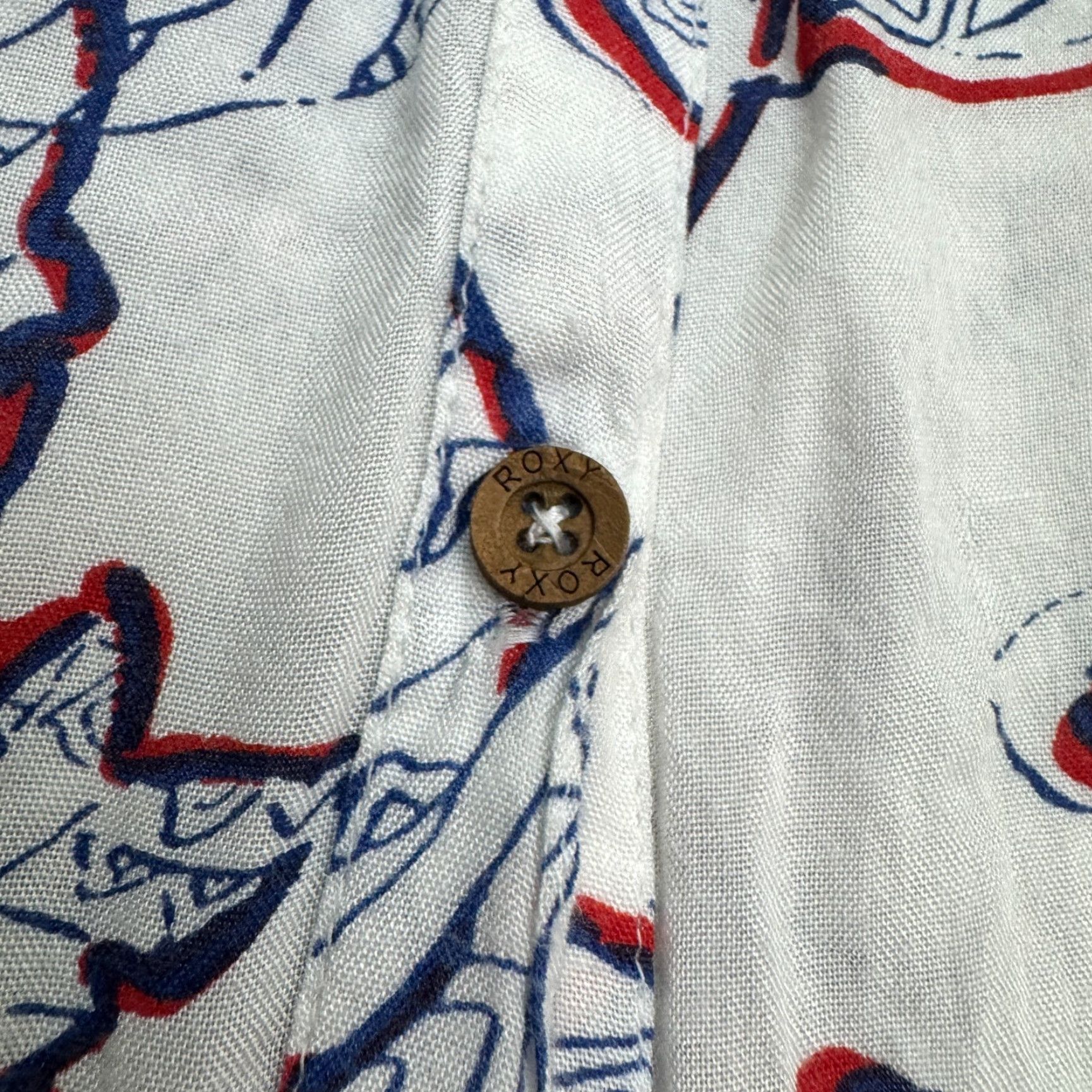 Vintage Roxy Palm Leaves Button Up Strappy Maxi Sun Dress Womens Small Drawstring Tassel Size S / US 4 / IT 40 - 5 Thumbnail
