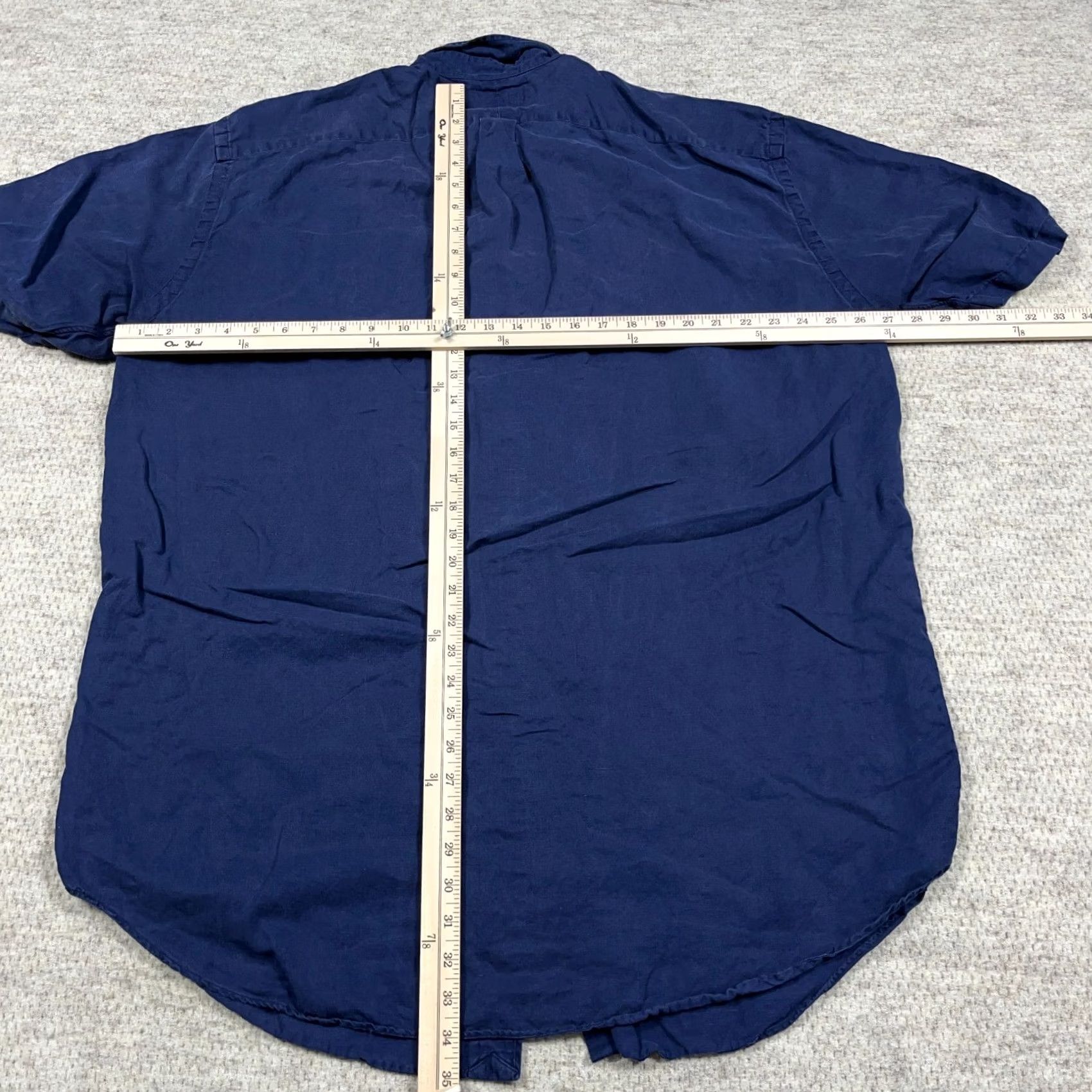 Ralph Lauren Ralph Lauren Shirt Mens XLT Men Navy Button Silk Linen Blend Classic Fit Size US XL / EU 56 / 4 - 6 Thumbnail