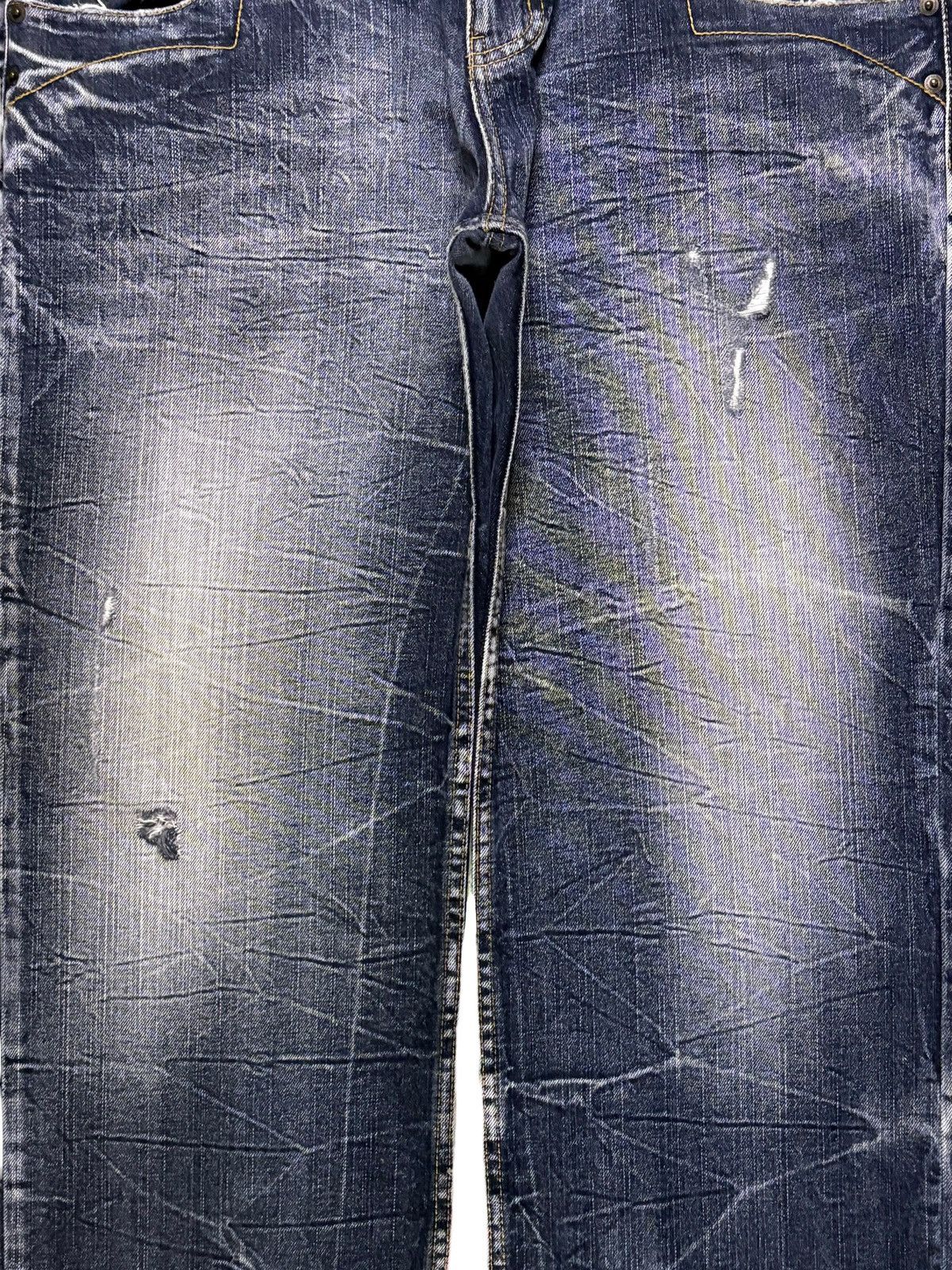 Japanese Brand Vintage Blow By Blue Rusty Wash Double Waist Baggy Jeans Size US 36 / EU 52 - 5 Thumbnail