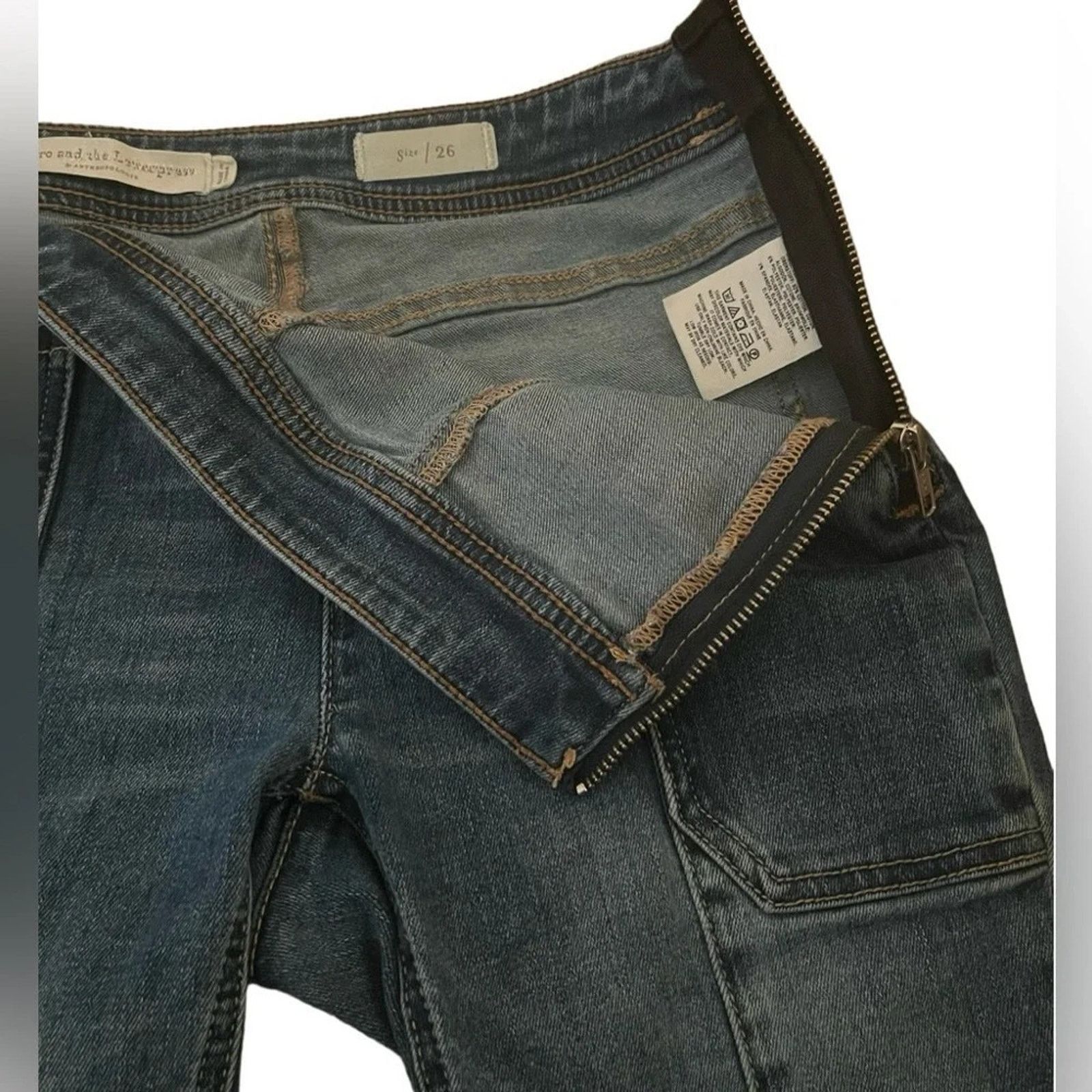 The Unbranded Brand Pilcro by Anthropologie Utility high-rise boot cut jeans, 26 Size 26" / US 2 / IT 38 - 9 Thumbnail