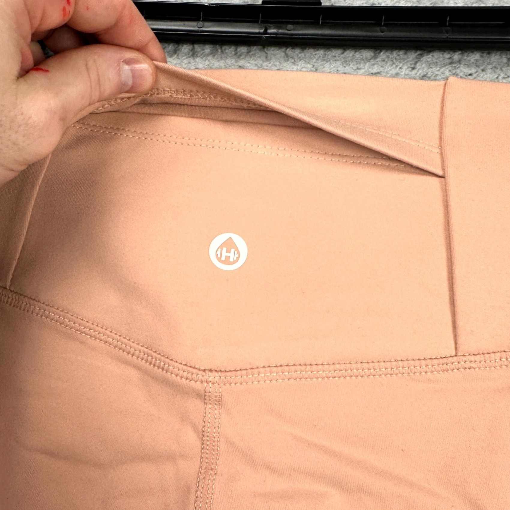 Vintage Hydro High Rise Leggings Womens Large Peach Pull On Stretch Yoga Exercise NEW Size 36" / US 14 / IT 50 - 7 Thumbnail