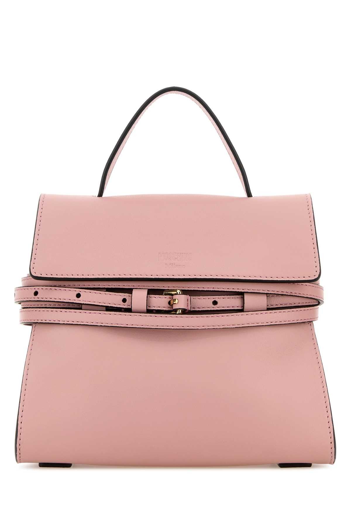 Moschino Pink Nappa Leather Small Tie Me Handbag Size ONE SIZE - 1 Thumbnail