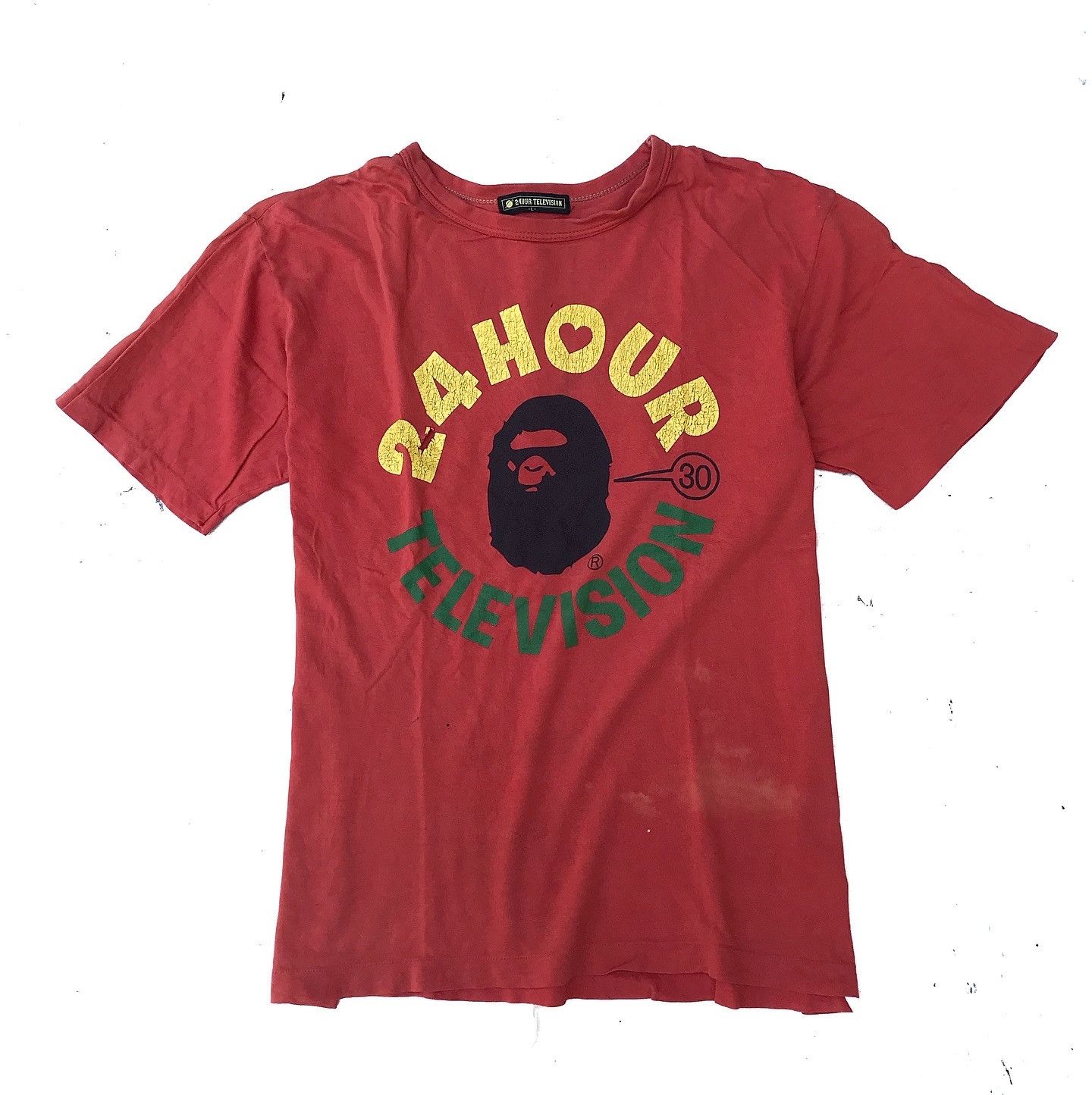 Bape A Bathing Ape 24 Hour Television Bape T Shirt Tee Orange Size US L / EU 52-54 / 3 - 1 Thumbnail