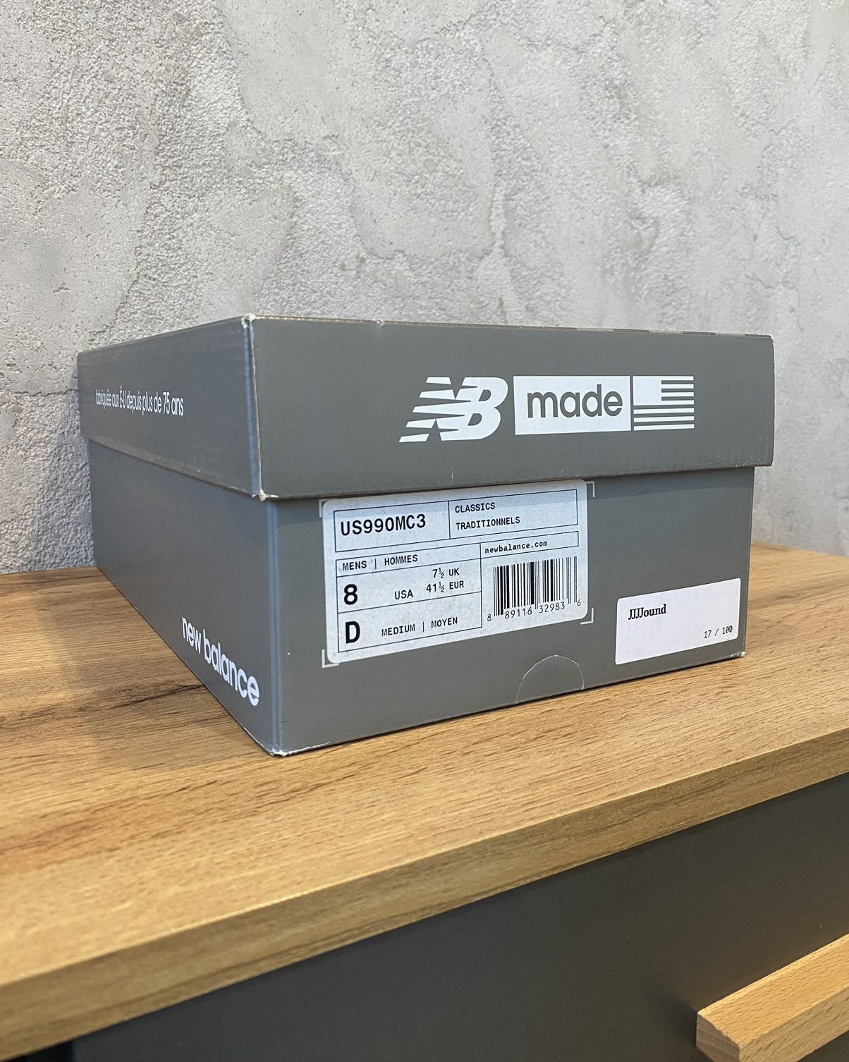 JJJJound × New Balance New Balance 990v3 JJJJound "Urban Grey" Size US 8 / EU 41 - 8 Thumbnail