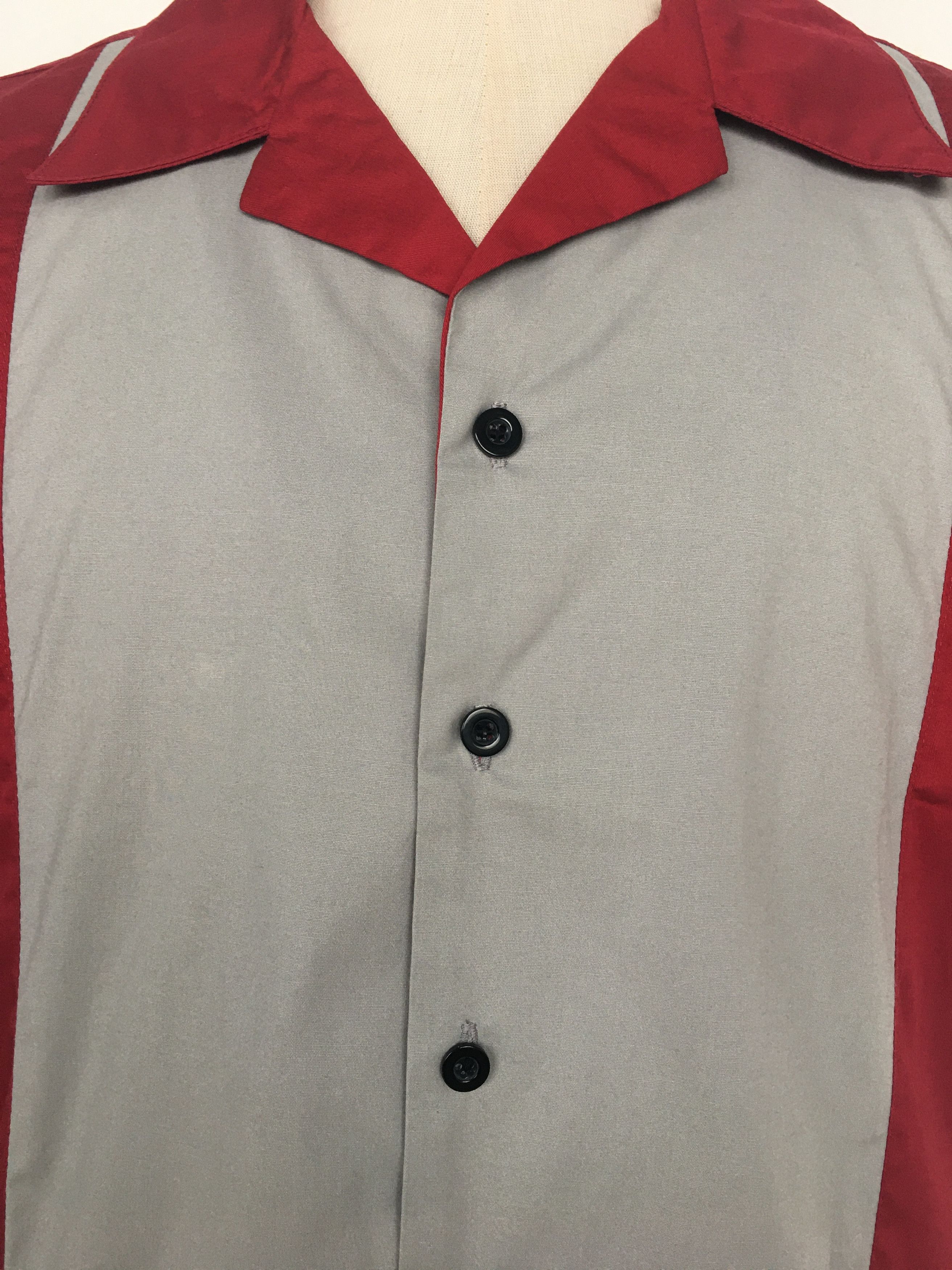 Other Maroon Rockabilly Bowling Shirts Men 50s Vintage Shirts Size US L / EU 52-54 / 3 - 5 Thumbnail