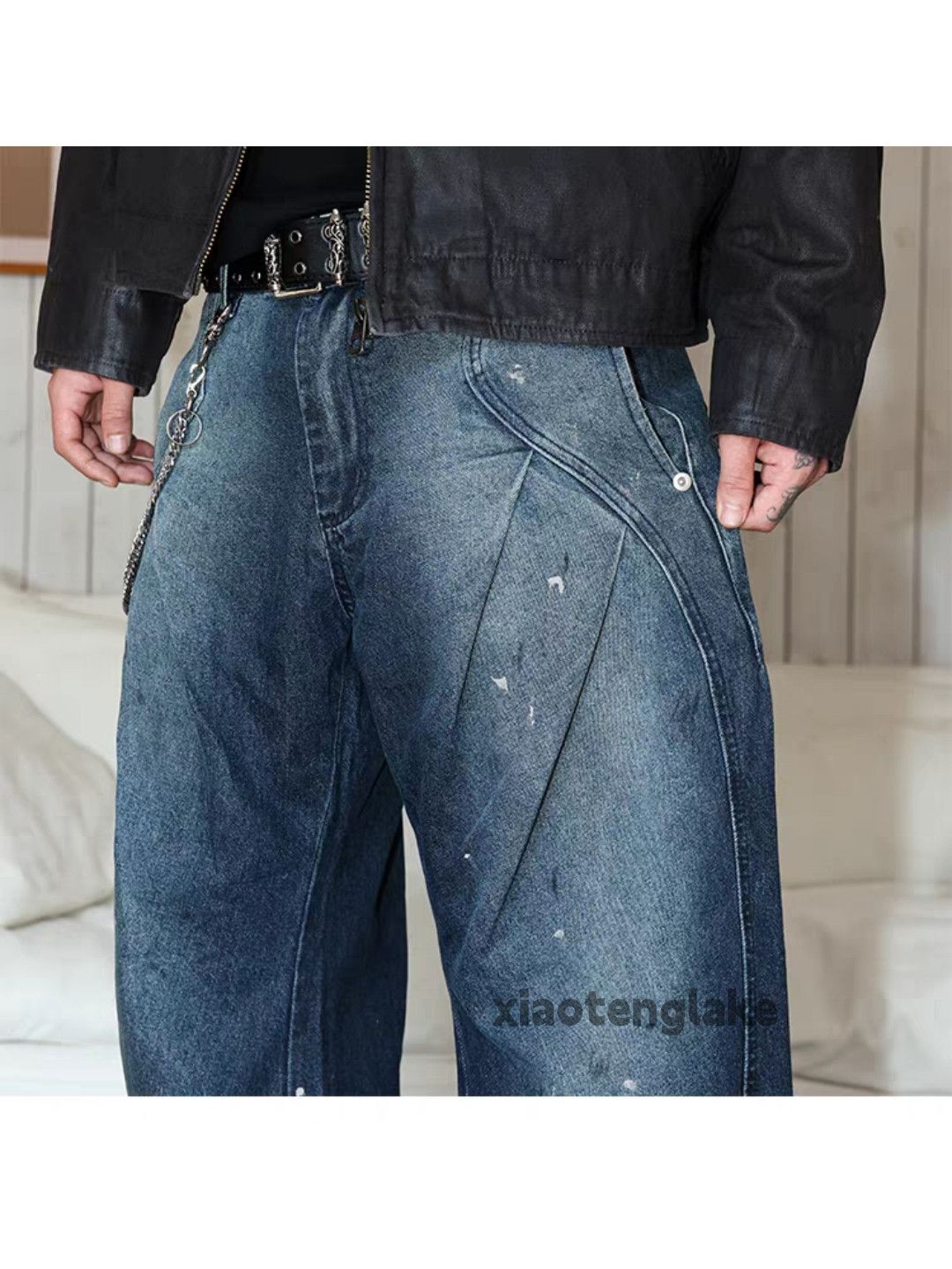 Jean ltx Balenciaga rickowens style baggy cargo faded jeans Size US 32 / EU 48 - 11 Thumbnail