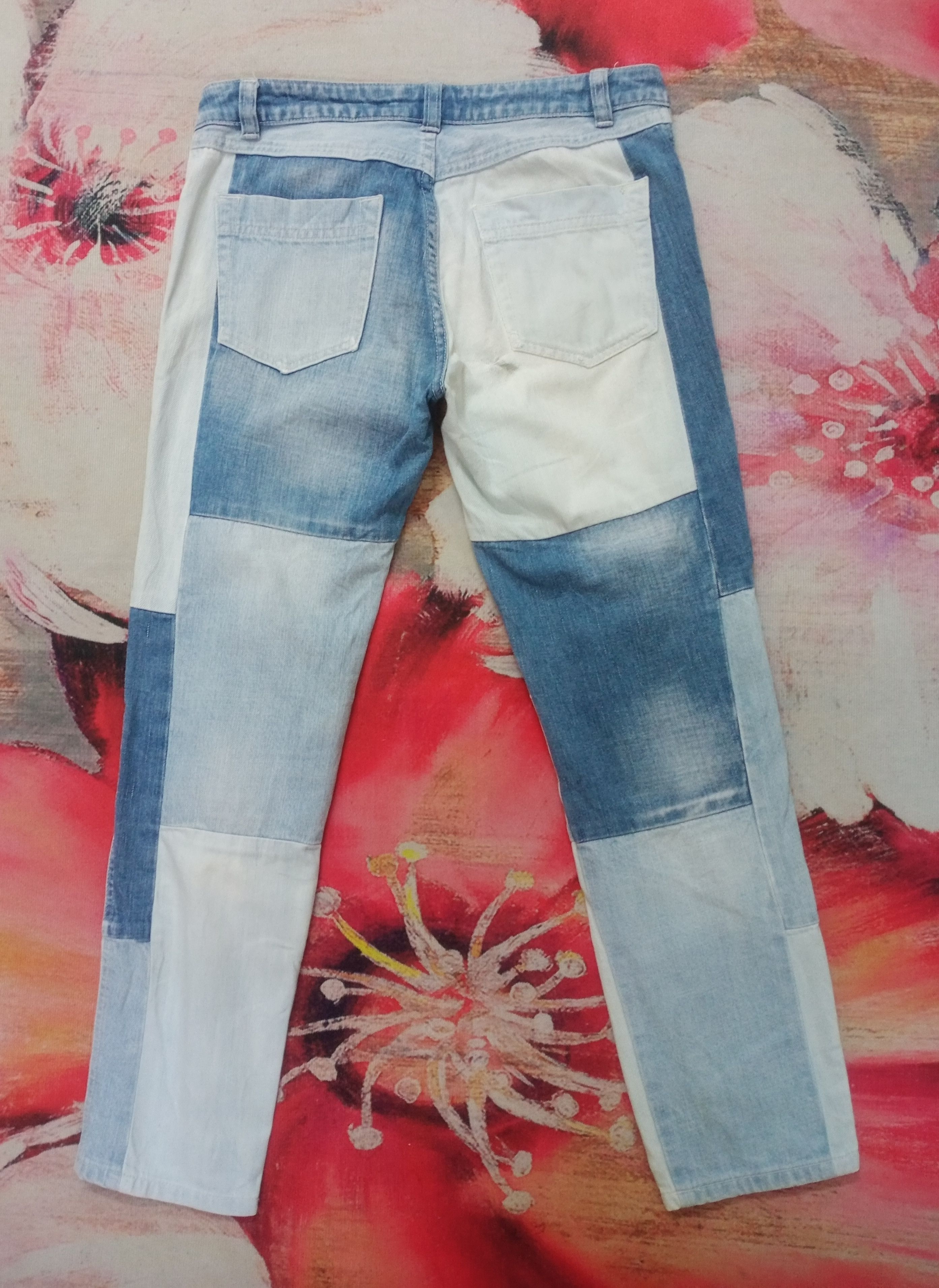 If Six Was Nine Rare Grace Continental Patchwork Denim Pants Like Kapital Size US 32 / EU 48 - 2 Thumbnail