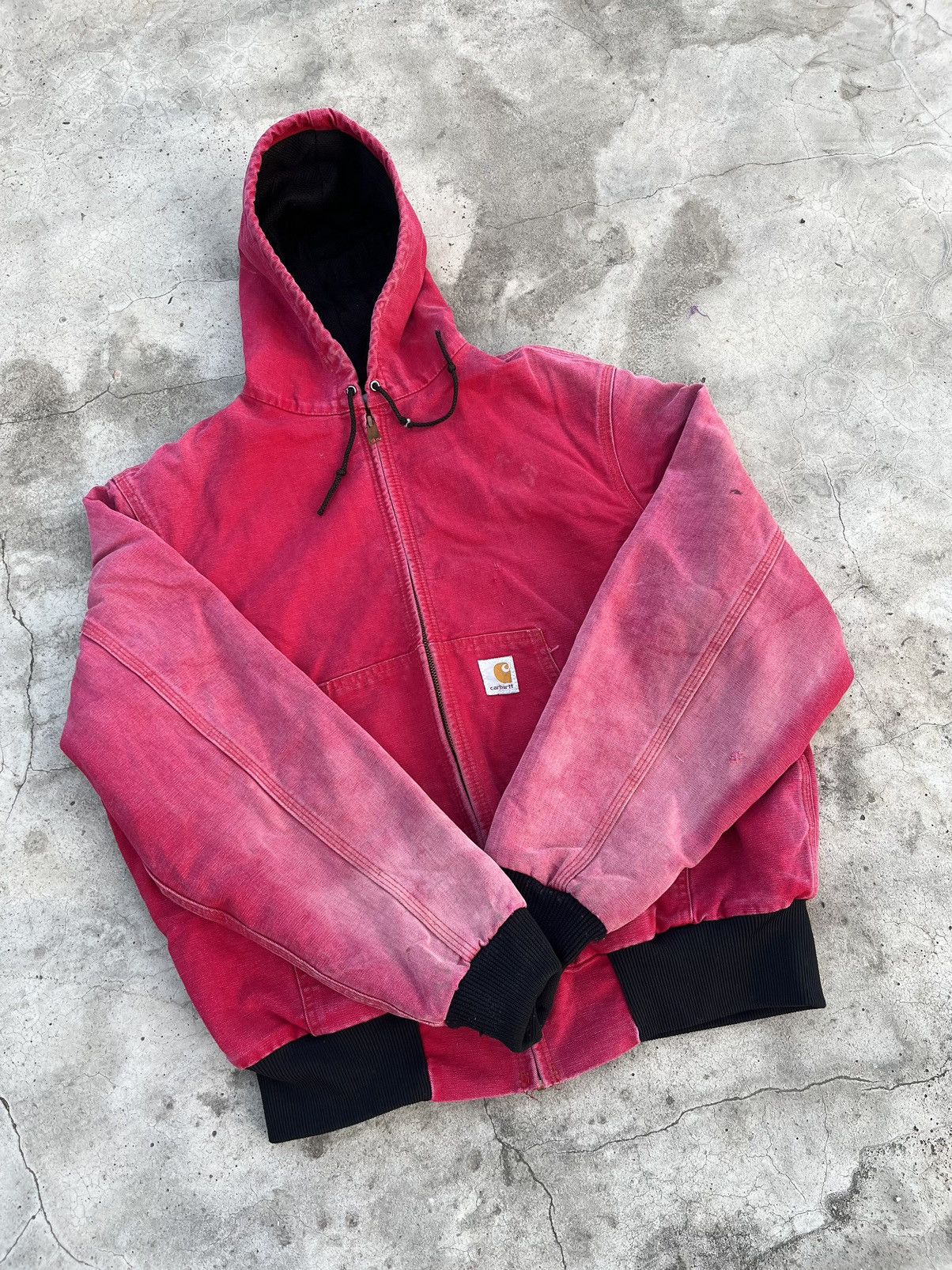 Carhartt × Vintage Vtg faded Carhartt Hooded Jacket Size US M / EU 48-50 / 2 - 1 Thumbnail