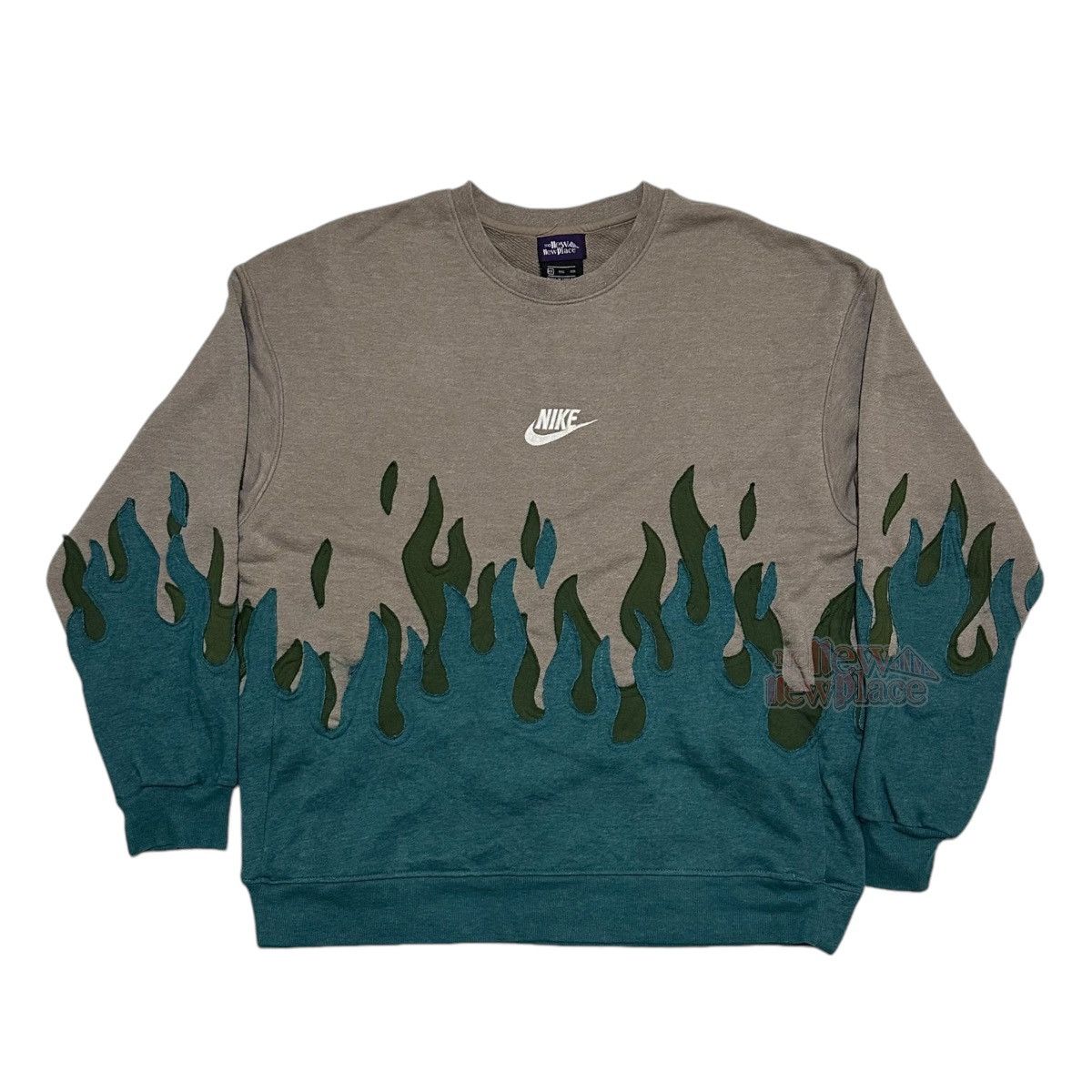 Nike Nike Center Sweatshirt Crewneck Double Flame “Tine” 588 Size US XL / EU 56 / 4 - 1 Thumbnail