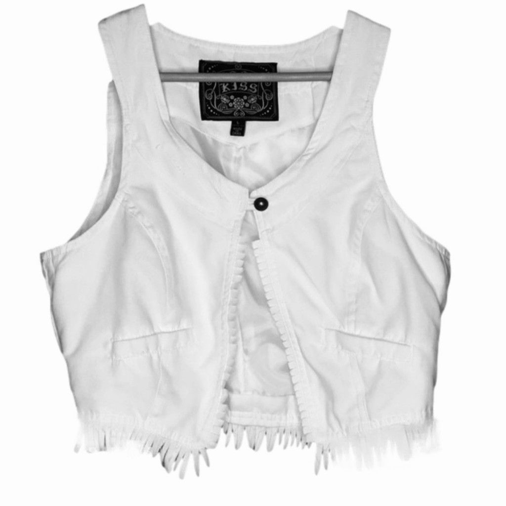 Other Last Kiss microsuede fringed scoop neck lined vest size L Size L / US 10 / IT 46 - 7 Thumbnail