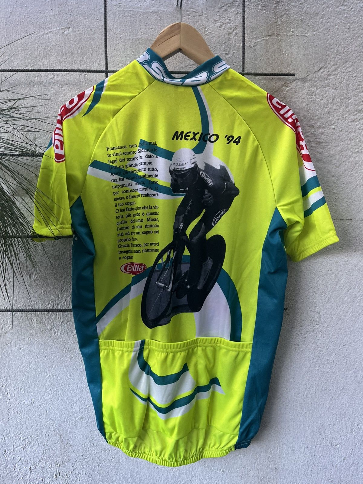 Vintage SEB Vintage Bicycle italian Jersey Francesco Moser Size US XXL / EU 58 / 5 - 8 Thumbnail