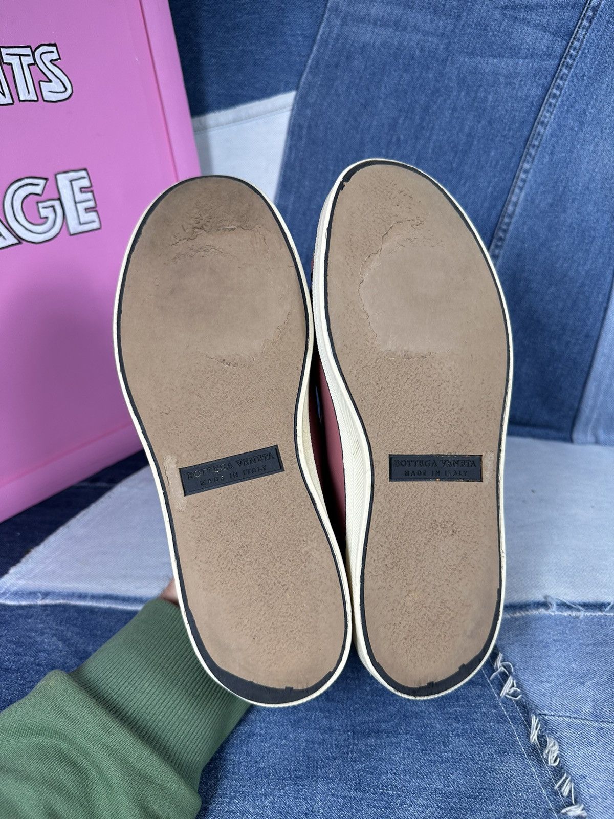 Bottega Veneta Bottega Veneta Intrecciato Slip-On Sneakers Pink Size US 8.5 / IT 38.5 - 20 Thumbnail