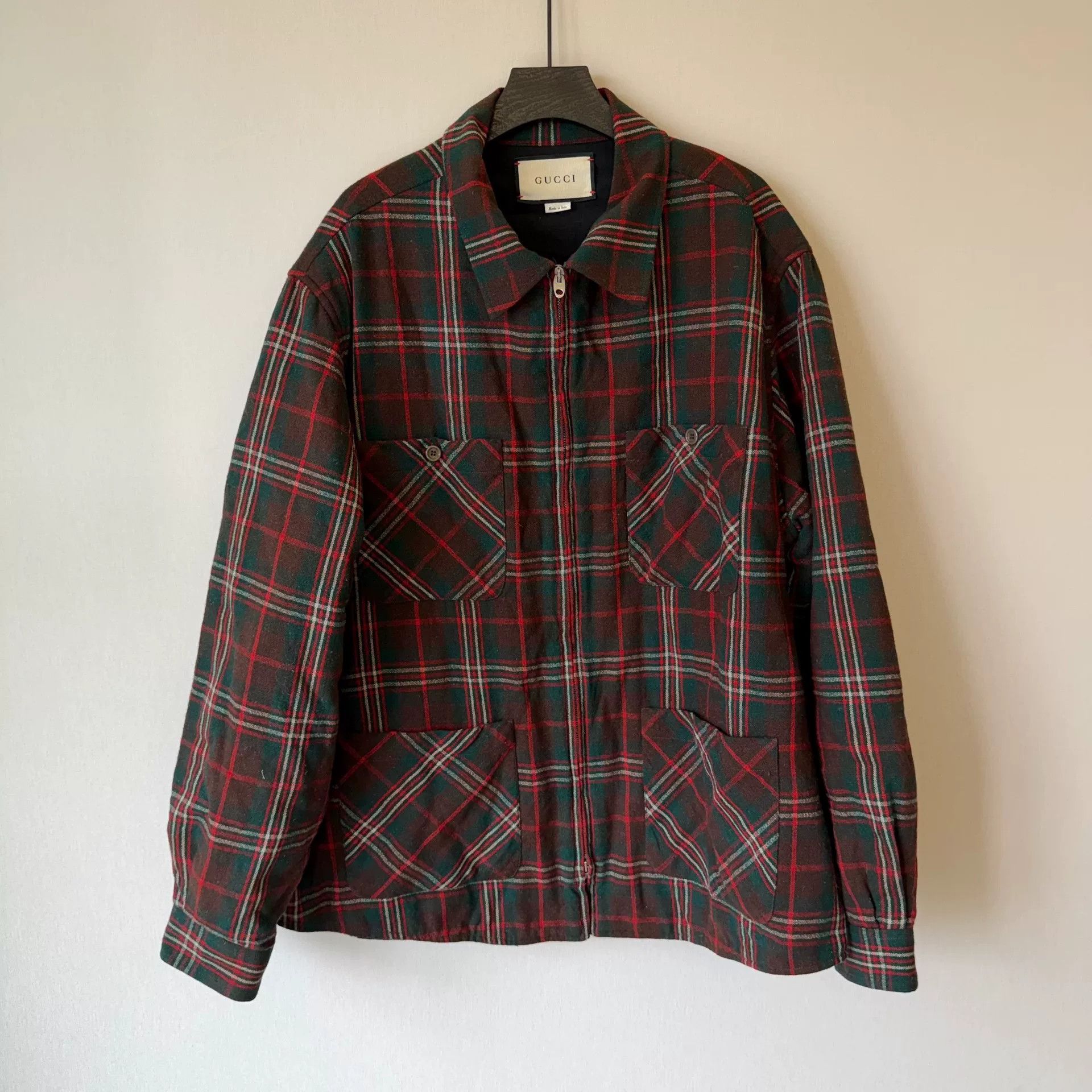 Gucci Gucci Wool Plaid Light Jacket l Men Size US L / EU 52-54 / 3 - 1 Thumbnail
