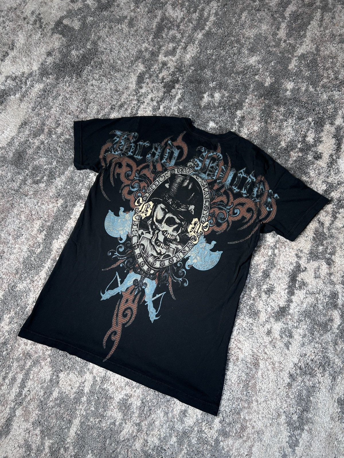 Affliction × Southpole × Tapout Rare Brad Butter Wings Cross Tee Y2K Affliction Style Size US M / EU 48-50 / 2 - 2 Thumbnail