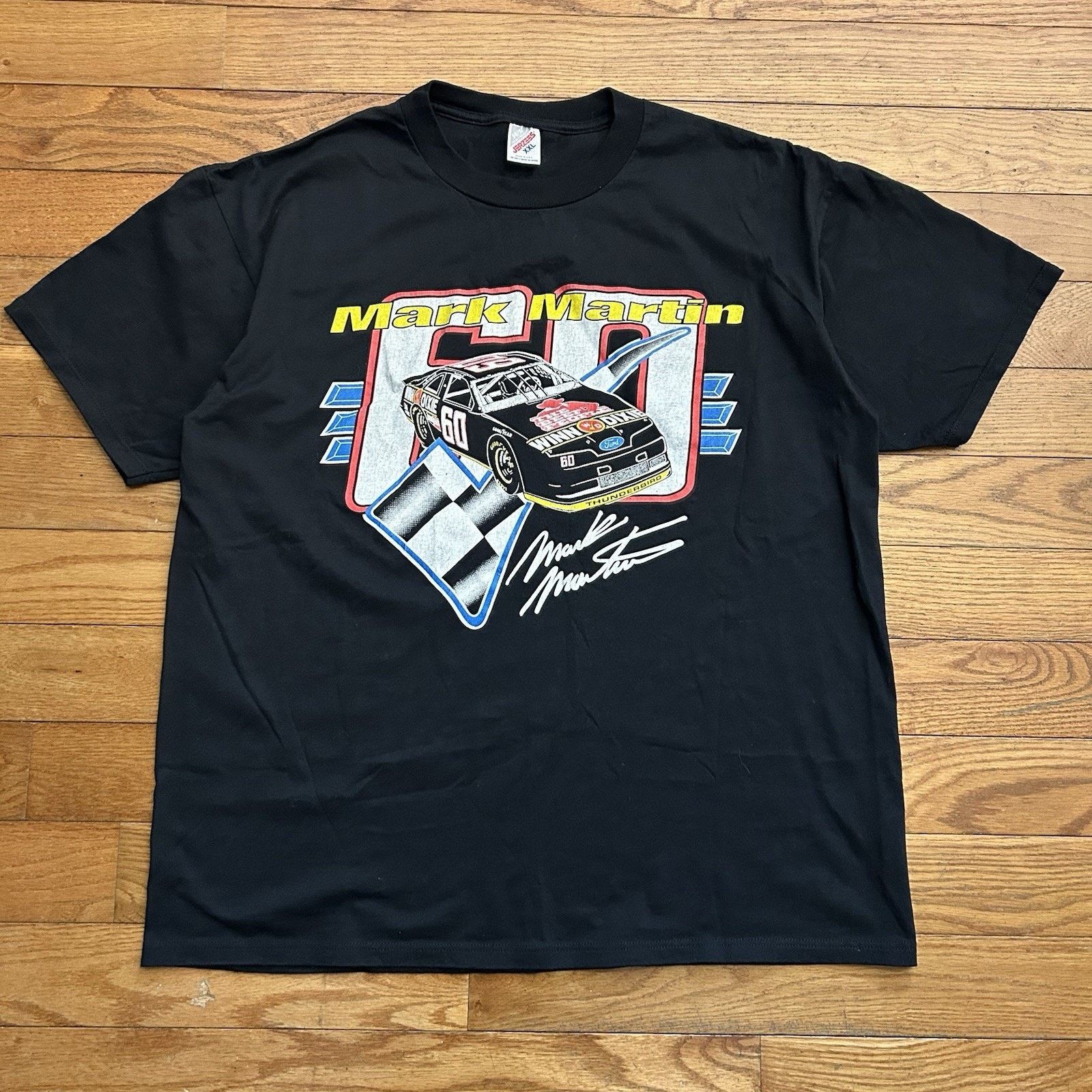 Vintage Vintage 90s Mark Martin NASCAR Racing Tee Shirt 2XL Size US XXL / EU 58 / 5 - 1 Thumbnail