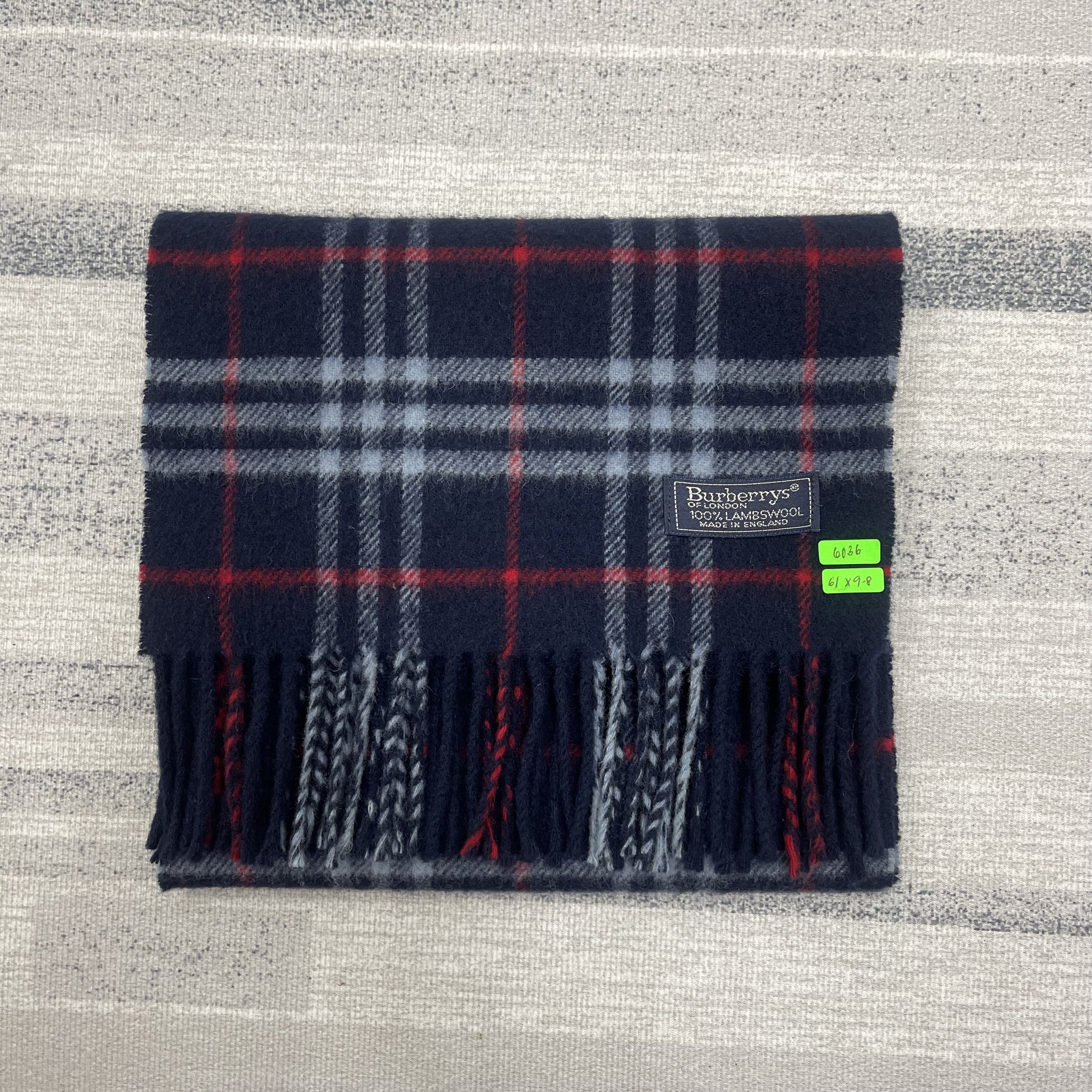 Burberry Vintage Burberrys Checkered Muffler Scarf- 6236 Size ONE SIZE - 7 Thumbnail