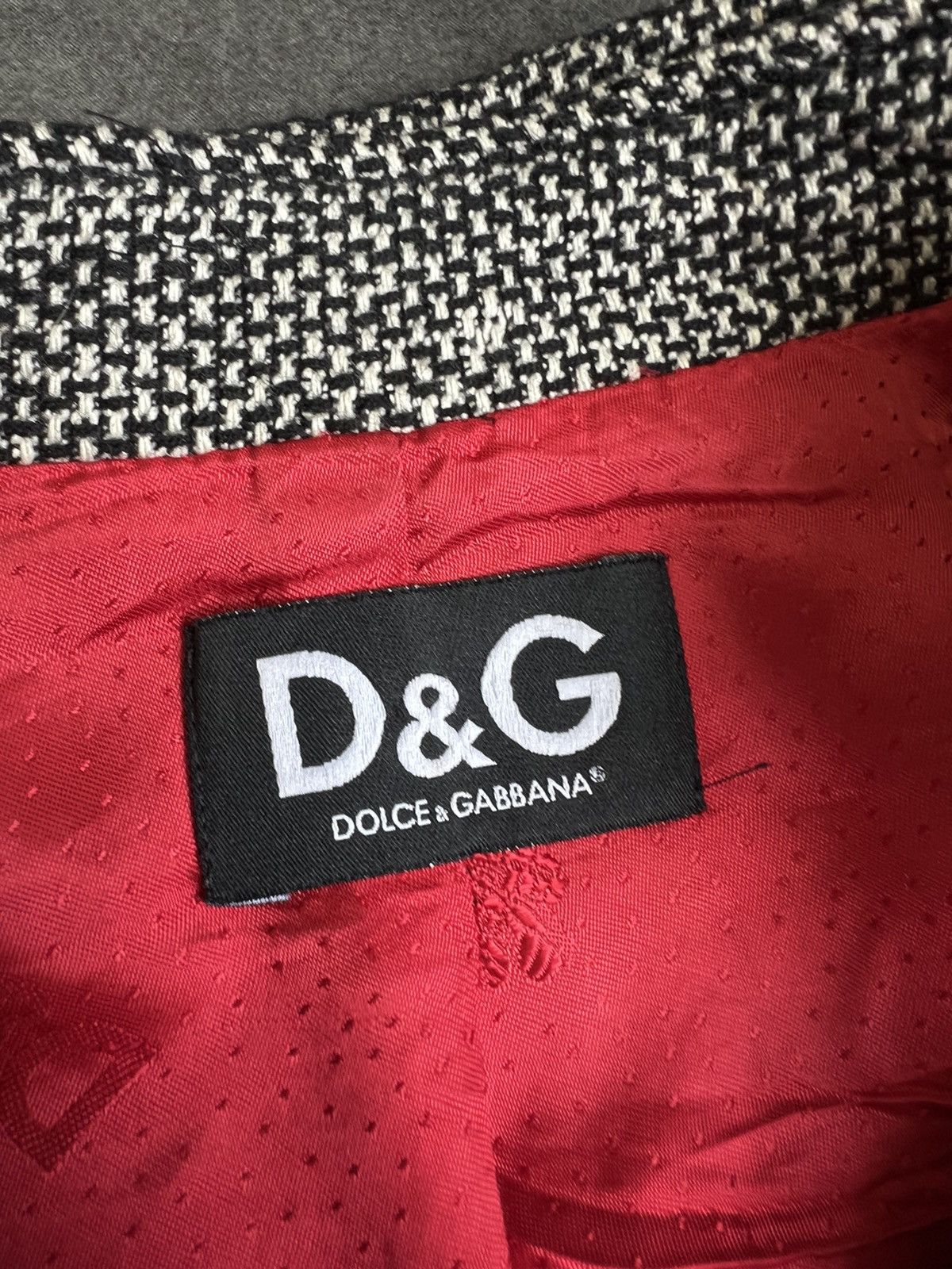 Dolce & Gabbana Dolce&Gabbana D&G tweed style Vintage Blazer Jacket Italy Size L / US 10 / IT 46 - 7 Thumbnail