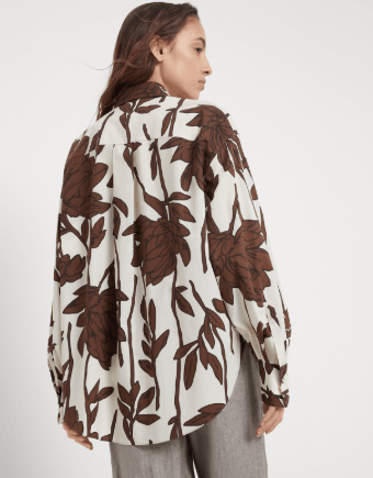 Brunello Cucinelli o1la1rc1a0425 Blouse in Beige/Brown Size S / US 4 / IT 40 - 2 Thumbnail