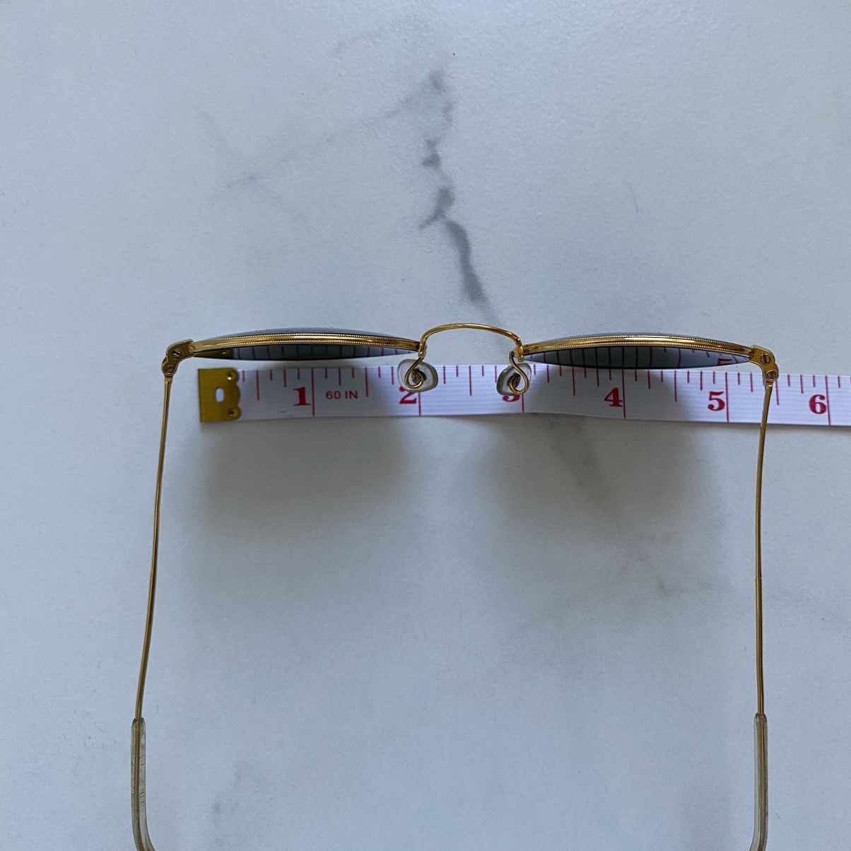 RayBan Vintage 1970s 70s Ray-Ban Round Gold Classic Sunglasses B&L Size ONE SIZE - 8 Thumbnail