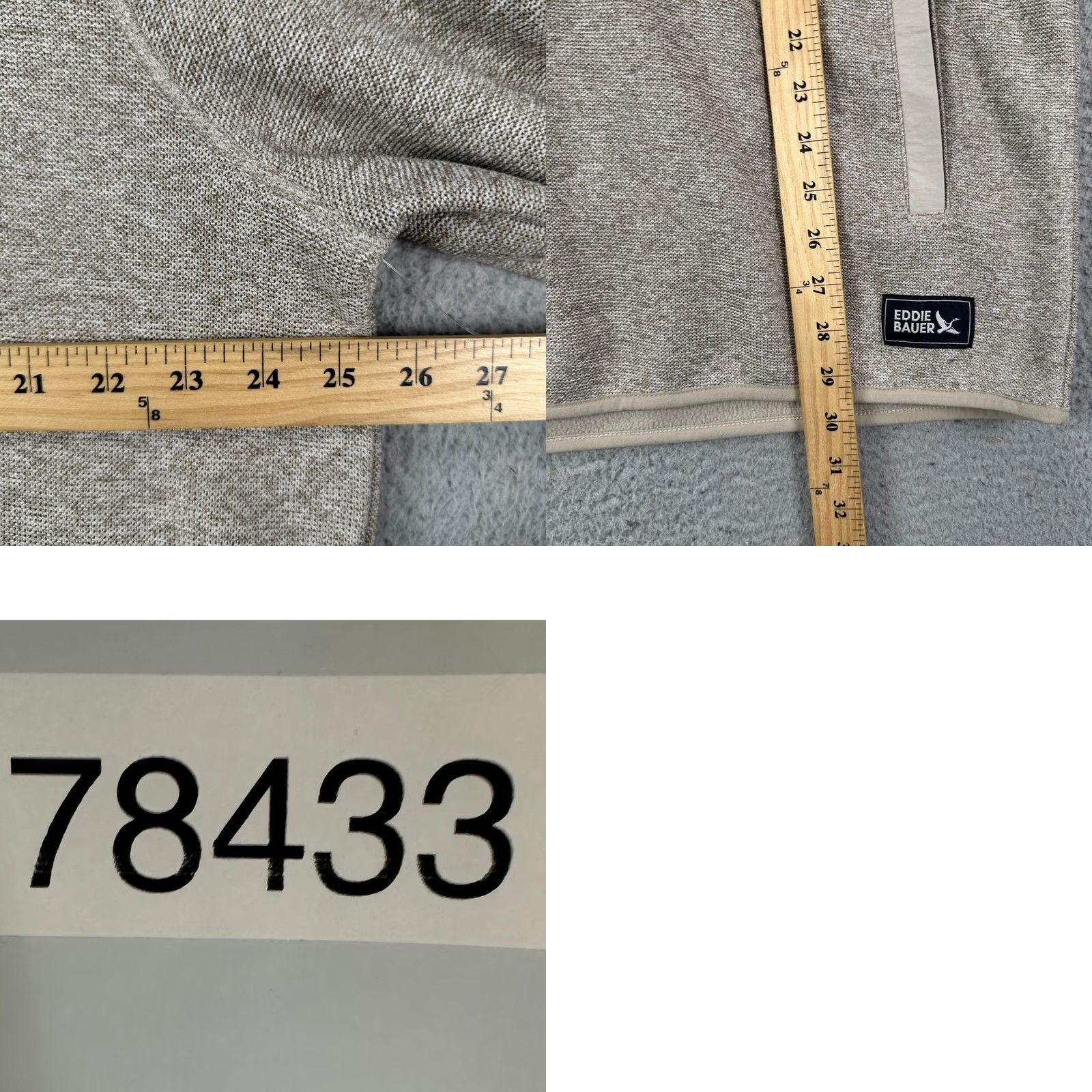 Eddie Bauer Eddie Bauer Fleece Sweater Mens XL Gray Quarter Snap Pocket Pullover Knit Seasonal Outdoor Walking Shirts Womens Size US XL / EU 56 / 4 - 8 Thumbnail