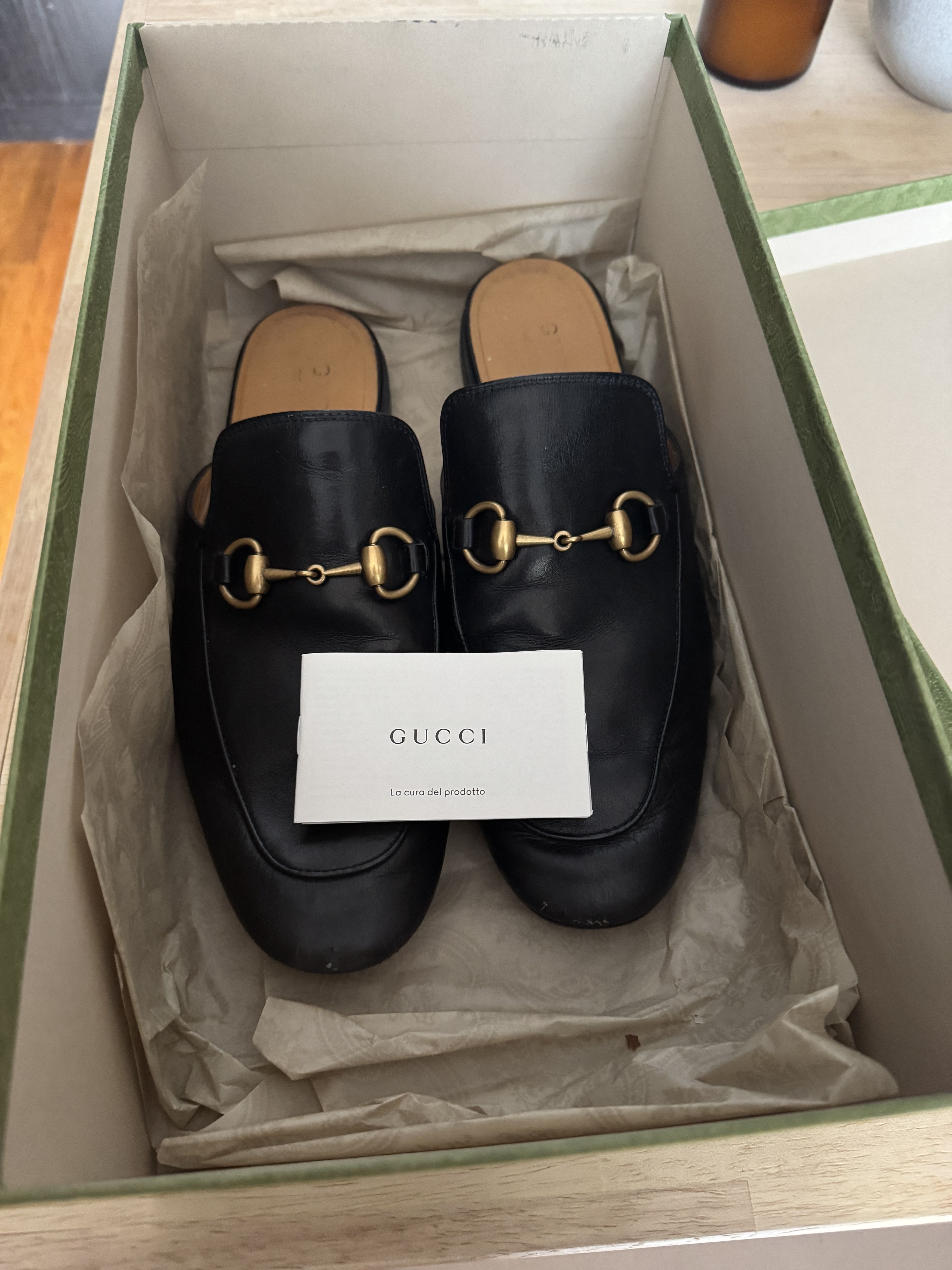 Gucci Gucci Horsebit Leather Backless Loafers Size US 7 / EU 40 - 8 Thumbnail