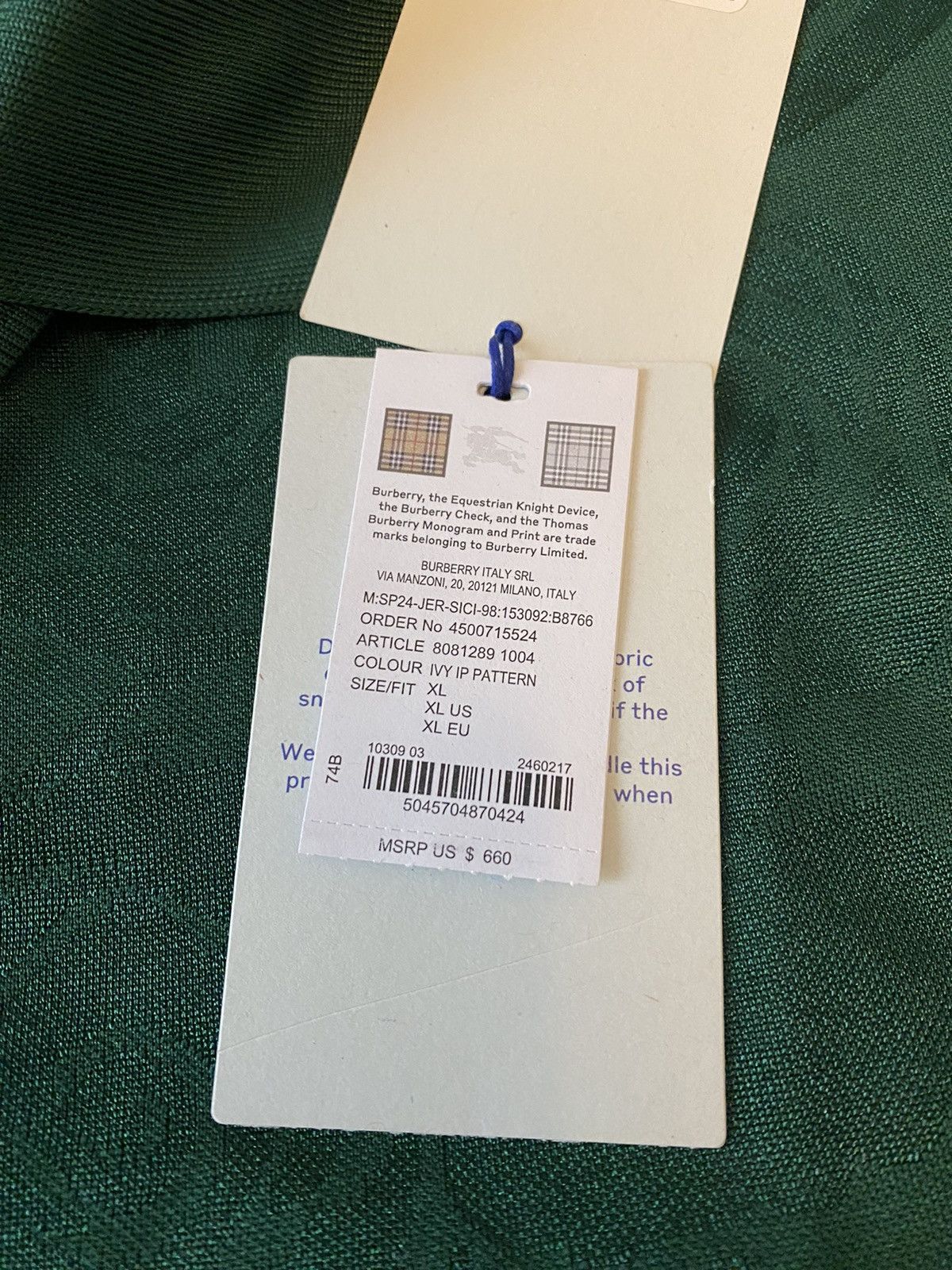 Burberry Burberry Tonal Rose Jacquard Polo Shirt XL Size US XL / EU 56 / 4 - 10 Thumbnail