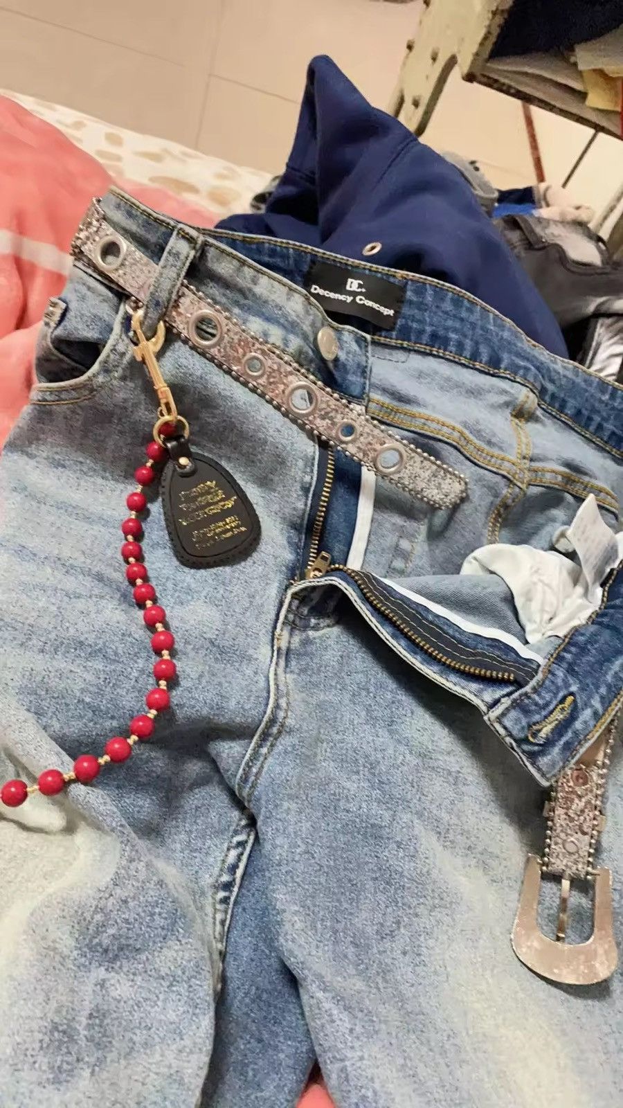 Other Red Bead Chain Keychain | Streetwear & Punk Accessory Size ONE SIZE - 2 Thumbnail