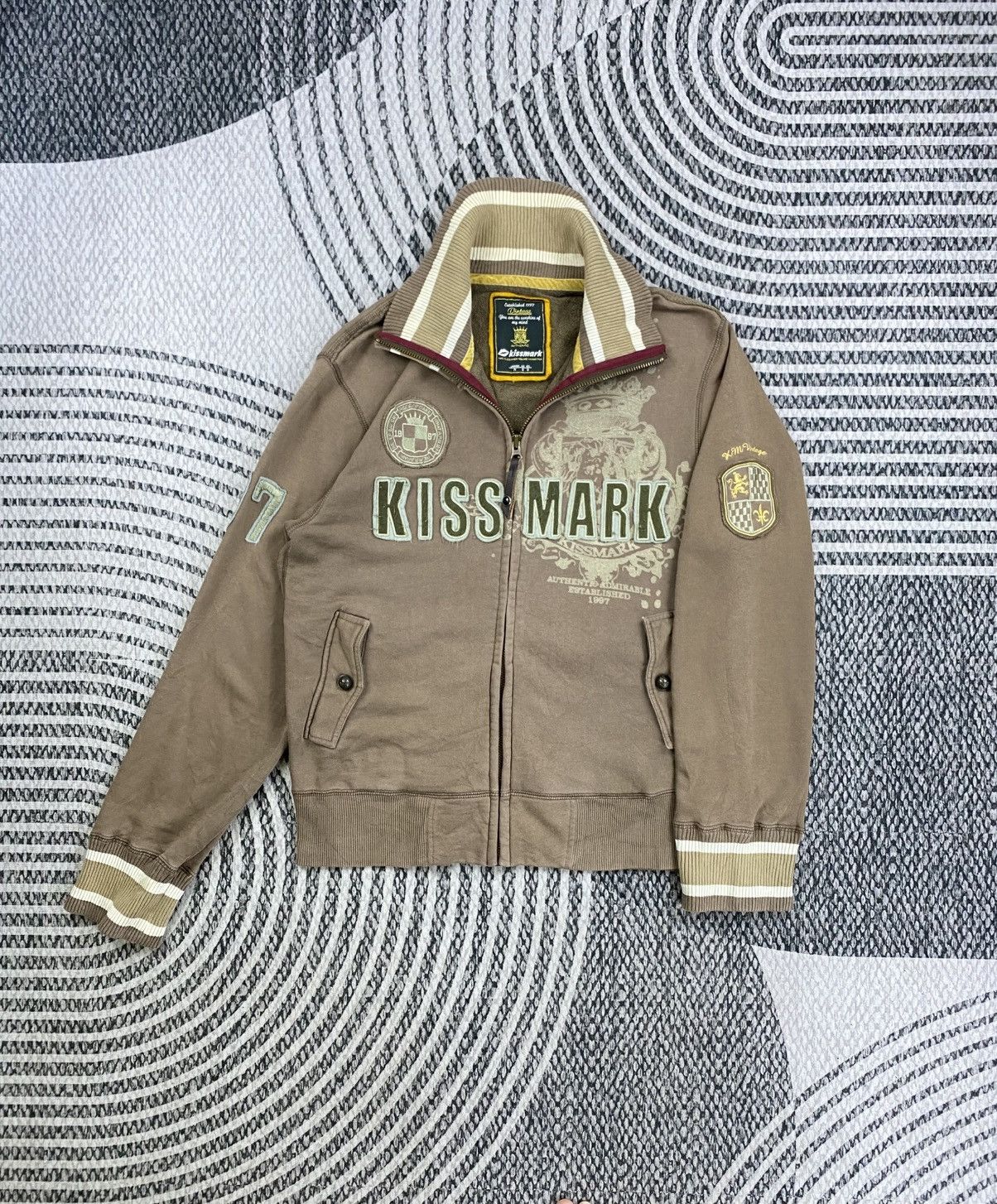 Japanese Brand Vintage Kissmark Big Spellout Patches Fullzip Jacket Size US M / EU 48-50 / 2 - 1 Thumbnail