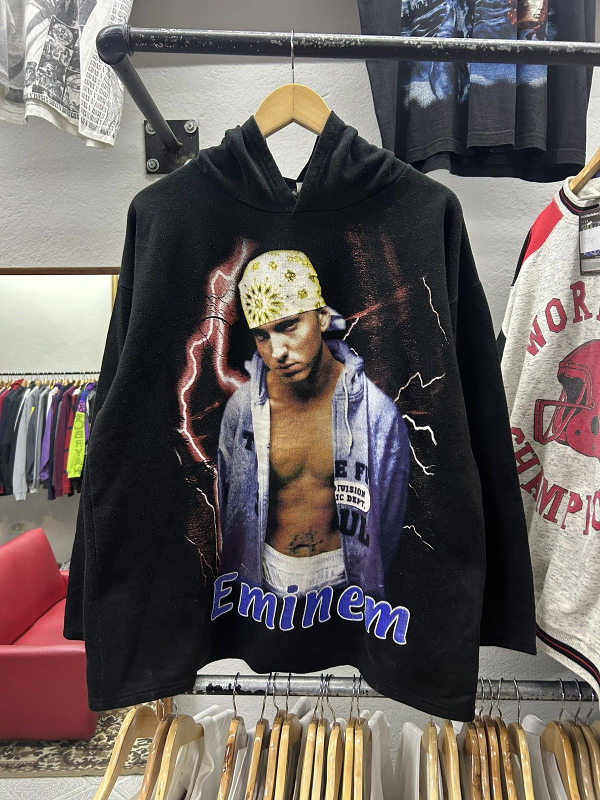 Vintage Eminem vintage early 00’ hoodie Size US XL / EU 56 / 4 - 1 Thumbnail