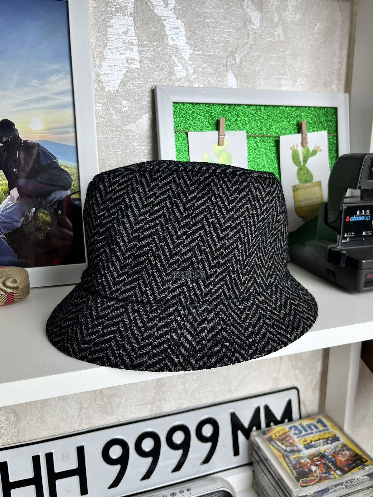 Kangol × Vintage Kangol Vintage Tweeds Hat Bucket 90s Y2K Streetwear Rap Size 30 - 12 Thumbnail