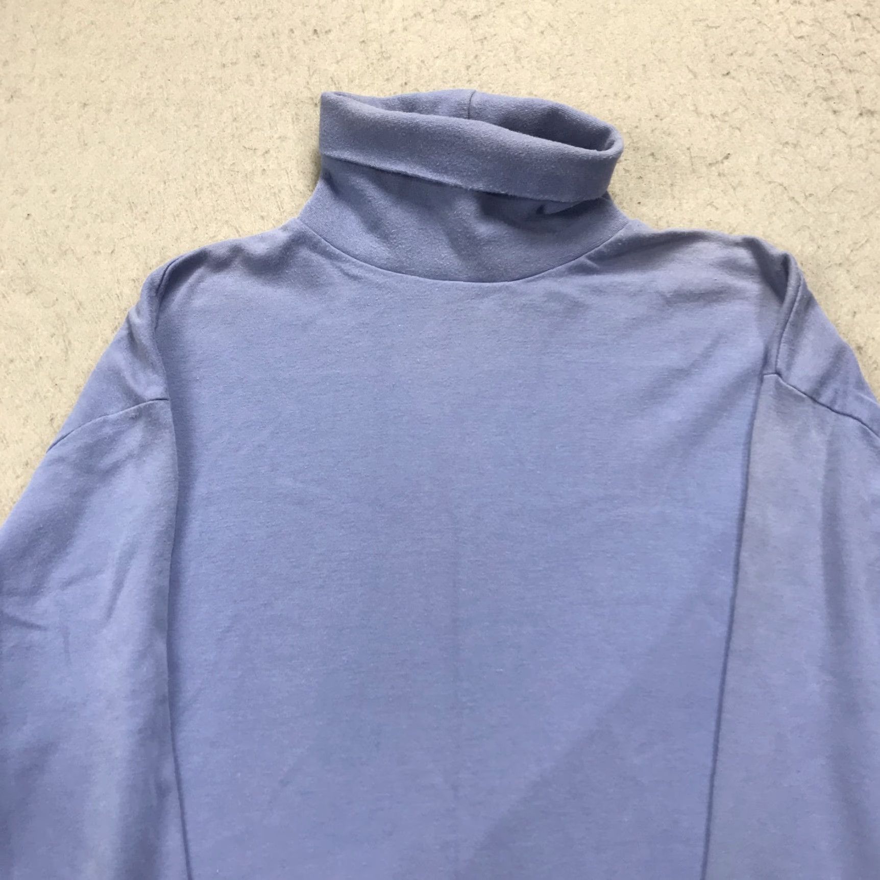 Gap VINTAGE Gap Shirt Mens M Blue Purple Single Stitch Turtleneck Made USA 90s USA 90s Shirt Mens M Blue Purple Turtleneck Cotton Size US M / EU 48-50 / 2 - 2 Thumbnail