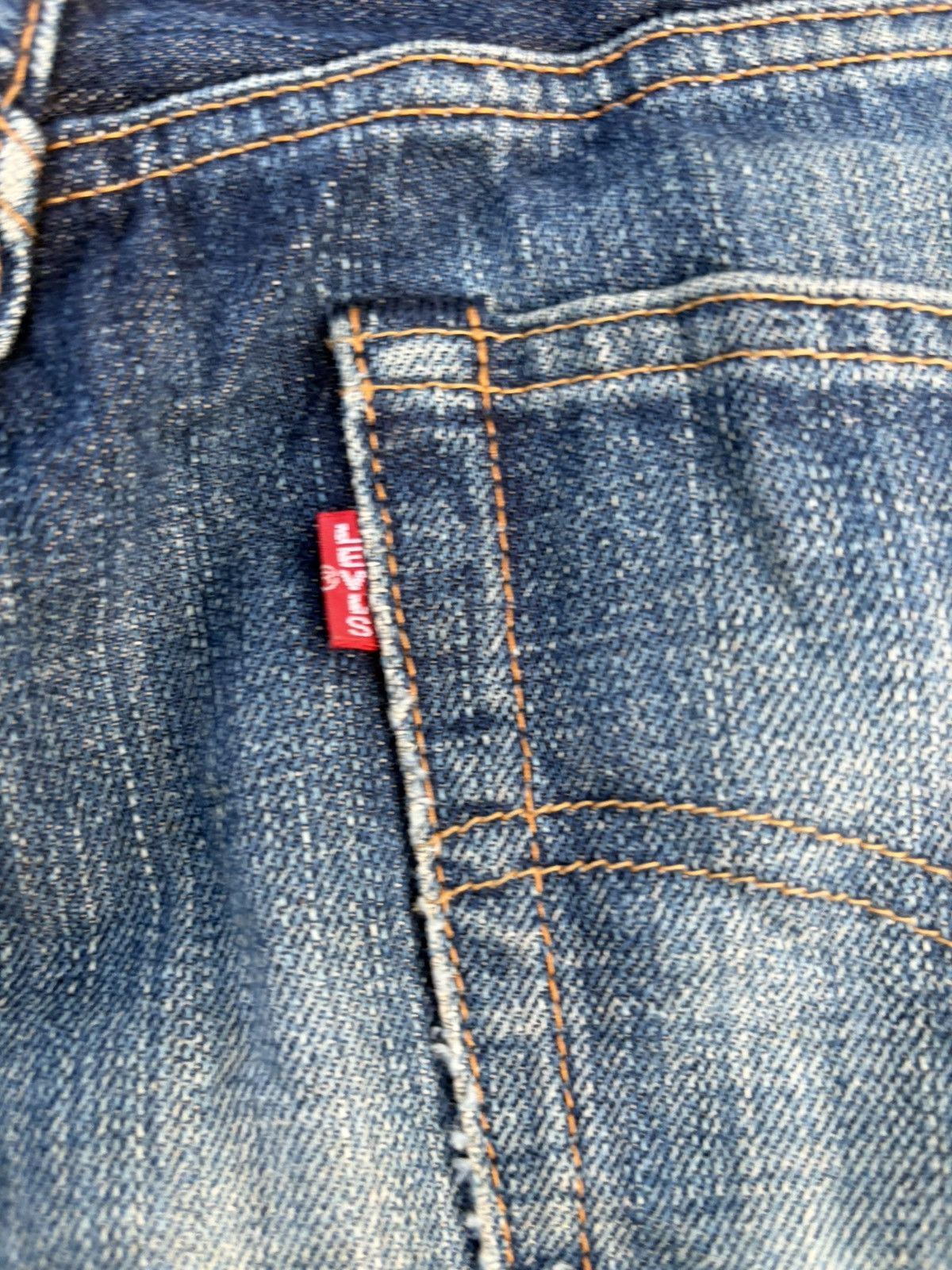 Kapital VINTAGE LEVIS 502 BIG E SELVEDGE RUSTY DISTRESSED DENIM Size US 30 / EU 46 - 12 Thumbnail