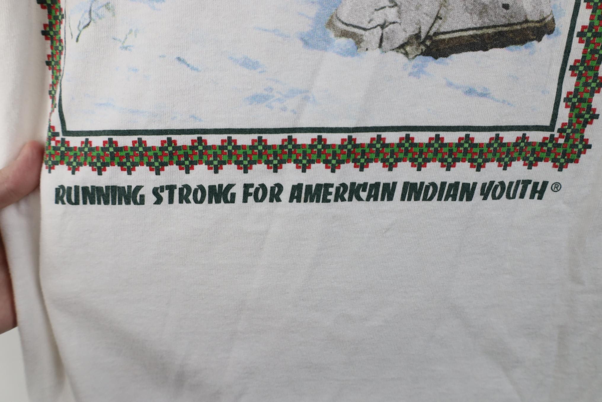 Vintage Vintage 90s Y2K On Earth American Indian Youth Camp T-Shirt Size US L / EU 52-54 / 3 - 5 Thumbnail
