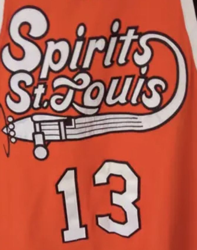 NBA Retro Malone#13 Spirits Of StLouis Jersey Worn by John Cena Size US XL / EU 56 / 4 - 6 Thumbnail