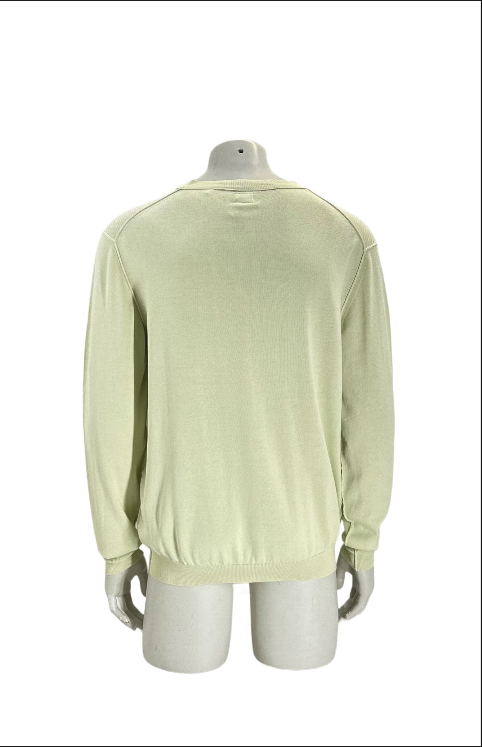 C.P. Company CP Company Light Green V-Neck Cotton Knitwear Size US XXL / EU 58 / 5 - 3 Thumbnail