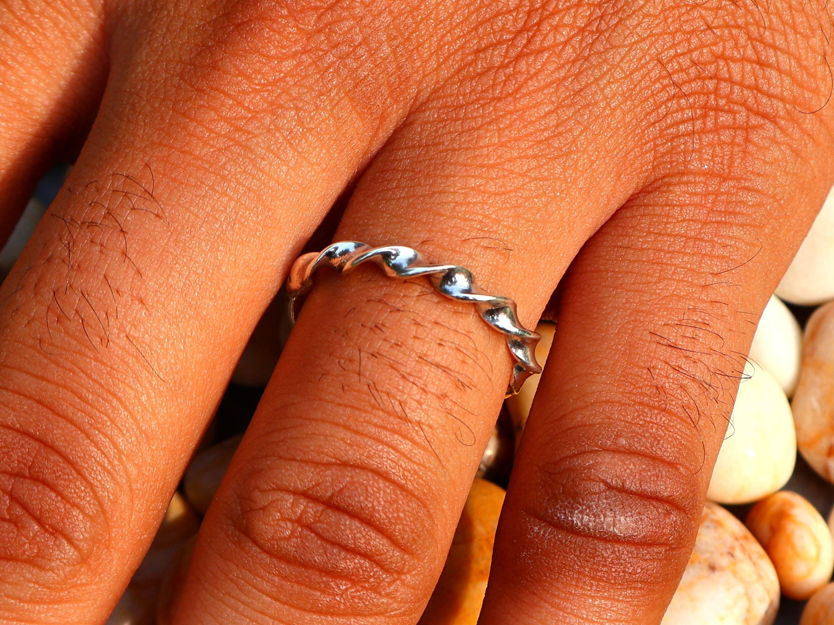 Handmade Twisted Wire Ring, Handmade Dainty Ring, 925 Sterling Silver Size ONE SIZE - 6 Thumbnail