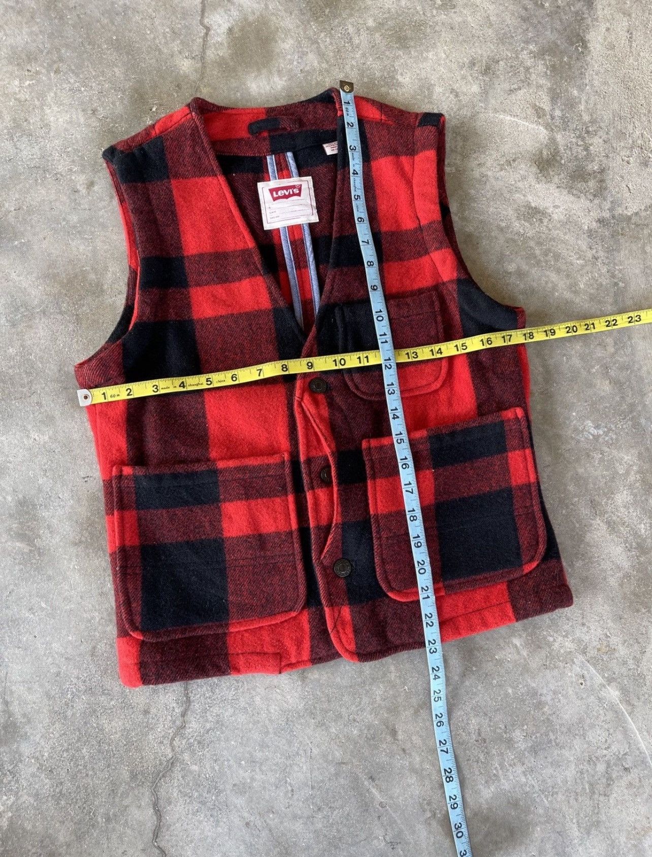 Levi's × Levi's Made & Crafted × Levi's Vintage Clothing Plaid Wool vest Size US S / EU 44-46 / 1 - 6 Thumbnail