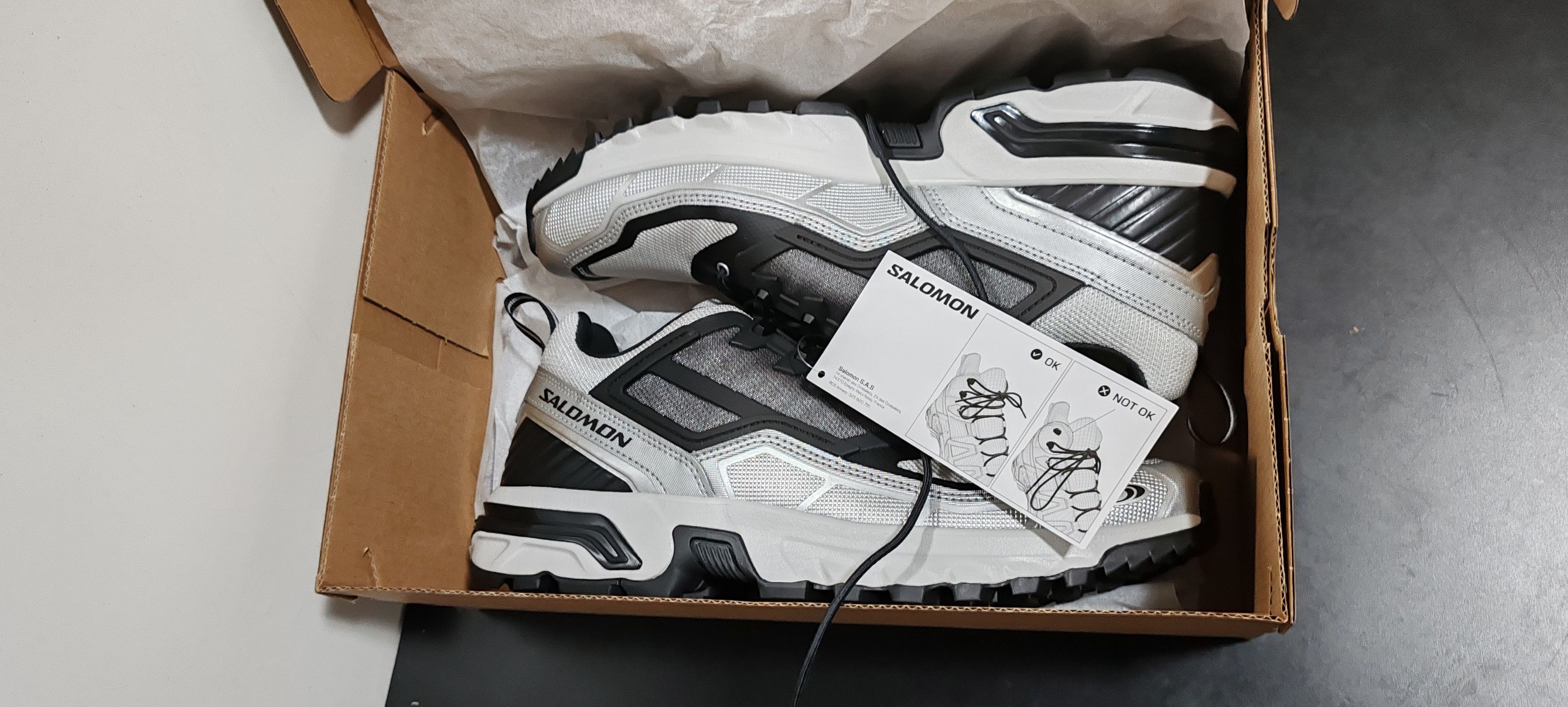 Salomon Salomon ACS +FT Glacier Gris/Black/Silver Tg:Eur 46 Size US 12.5 / EU 45-46 - 12 Thumbnail
