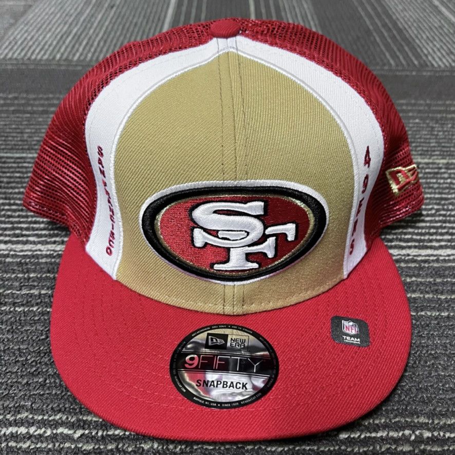 NFL × New Era San Francisco 49ers Lucky Stripes Trucker Snapback Hat Size ONE SIZE - 1 Thumbnail