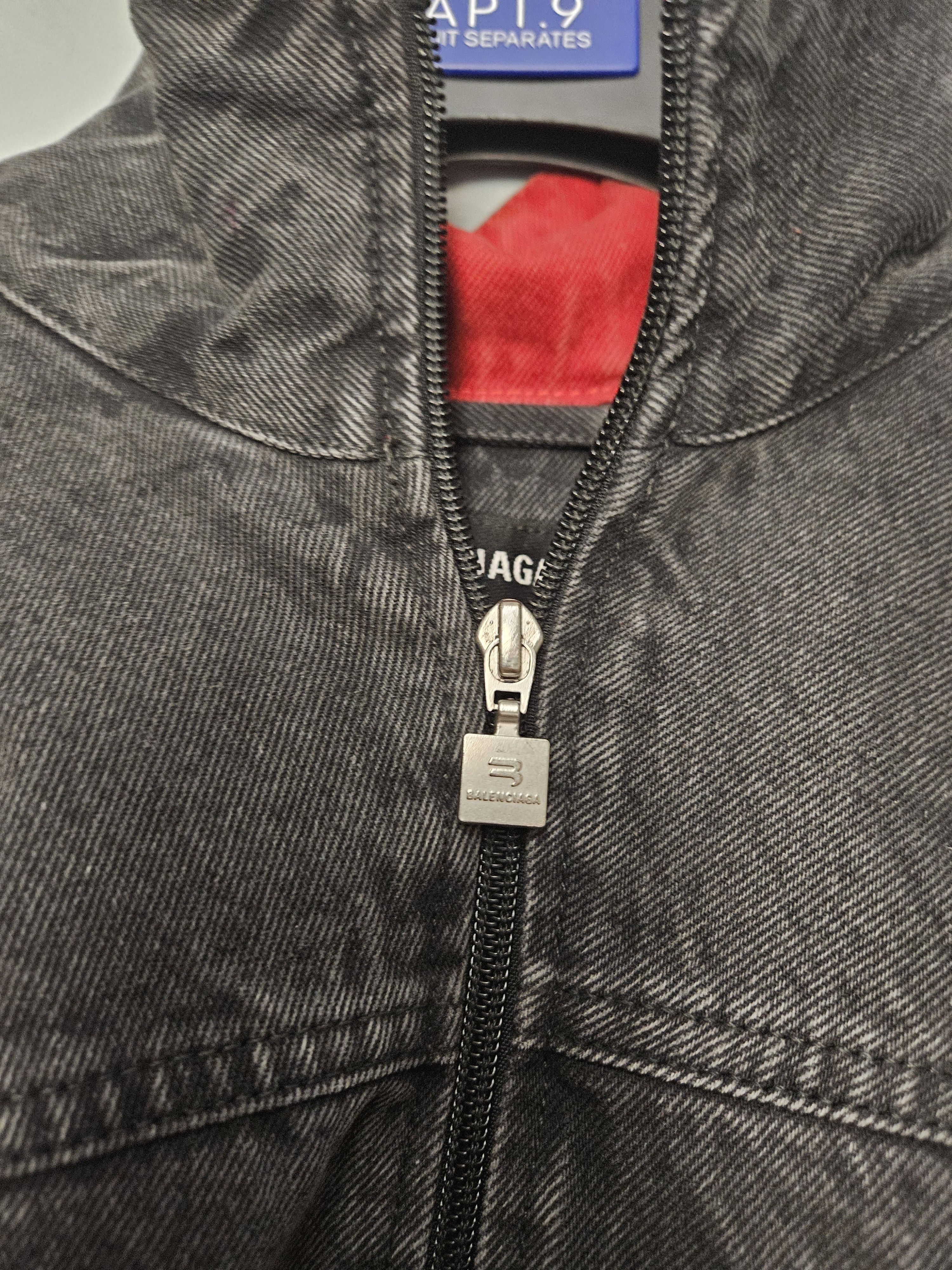 Balenciaga Sporty B Colorblock Japanese Denim Zip Up Track Jacket Size US L / EU 52-54 / 3 - 5 Thumbnail