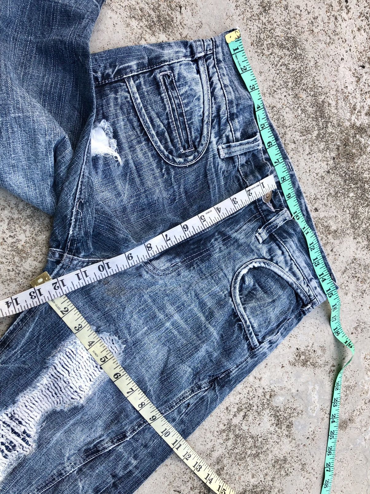 If Six Was Nine FLARED RECONSTRUCTED DISTRESSED DENIM Size US 30 / EU 46 - 9 Thumbnail