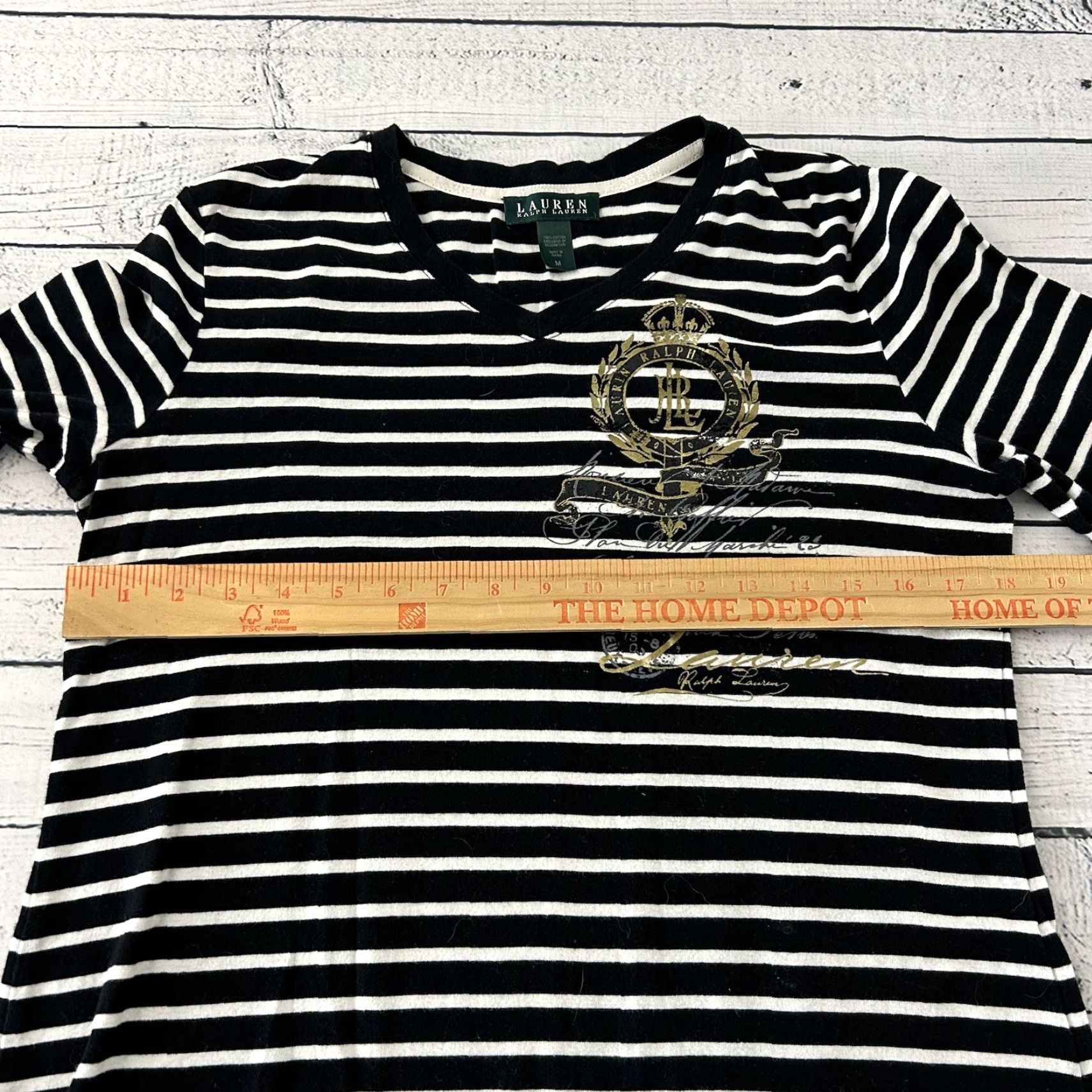 Ralph Lauren Lauren Ralph Lauren Long Sleeve Striped T Shirt Dress Women's M Black Size M / US 6-8 / IT 42-44 - 5 Thumbnail