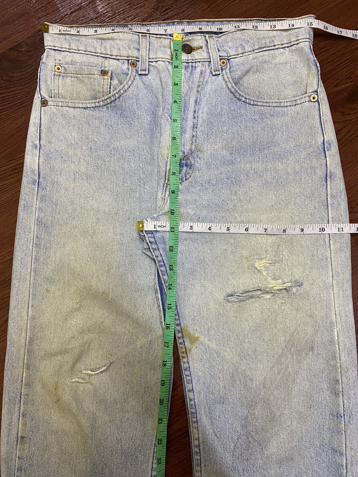 Levi's × Levi's Vintage Clothing Vintage Levis505 90s Faded Wash Distressed Loose Jeans Size US 32 / EU 48 - 15 Thumbnail